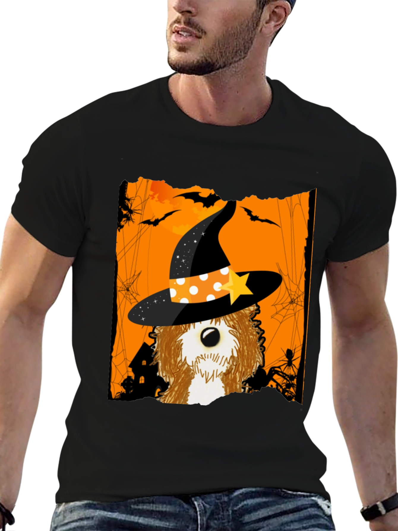 Halloween Dog Witch T-Shirt - Spooky Season Apparel