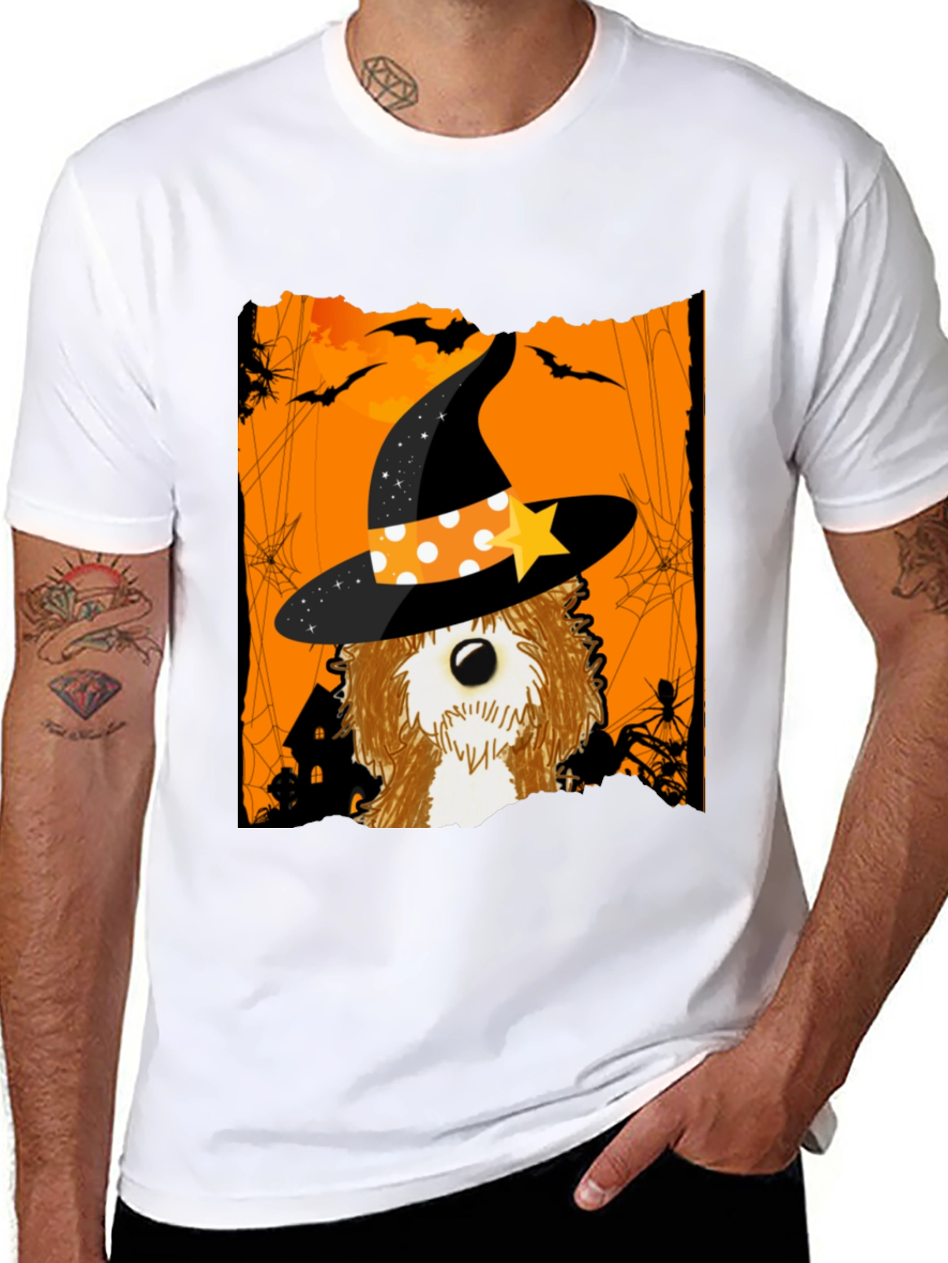 Halloween Dog Witch T-Shirt - Spooky Season Apparel