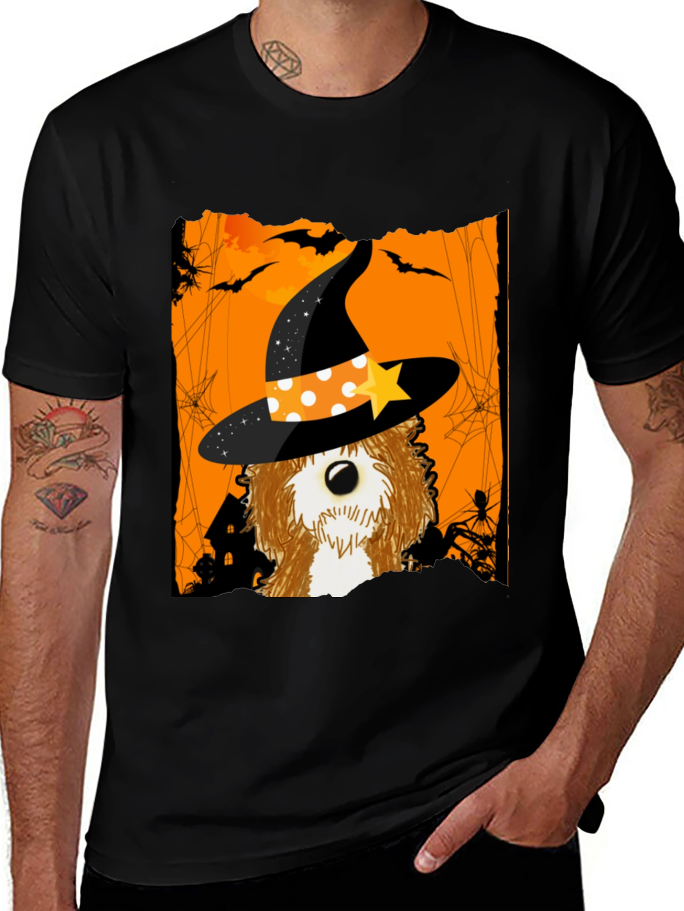 Halloween Dog Witch T-Shirt - Spooky Season Apparel