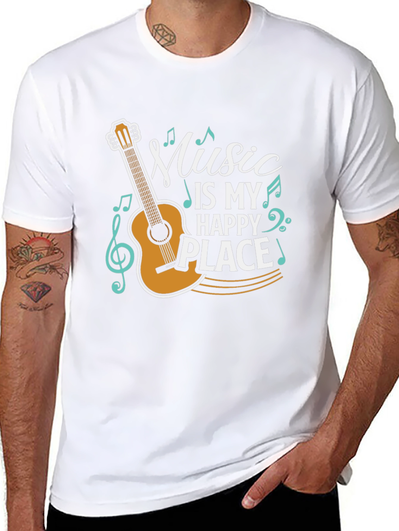 Music Is My Happy Place Graphic Tee