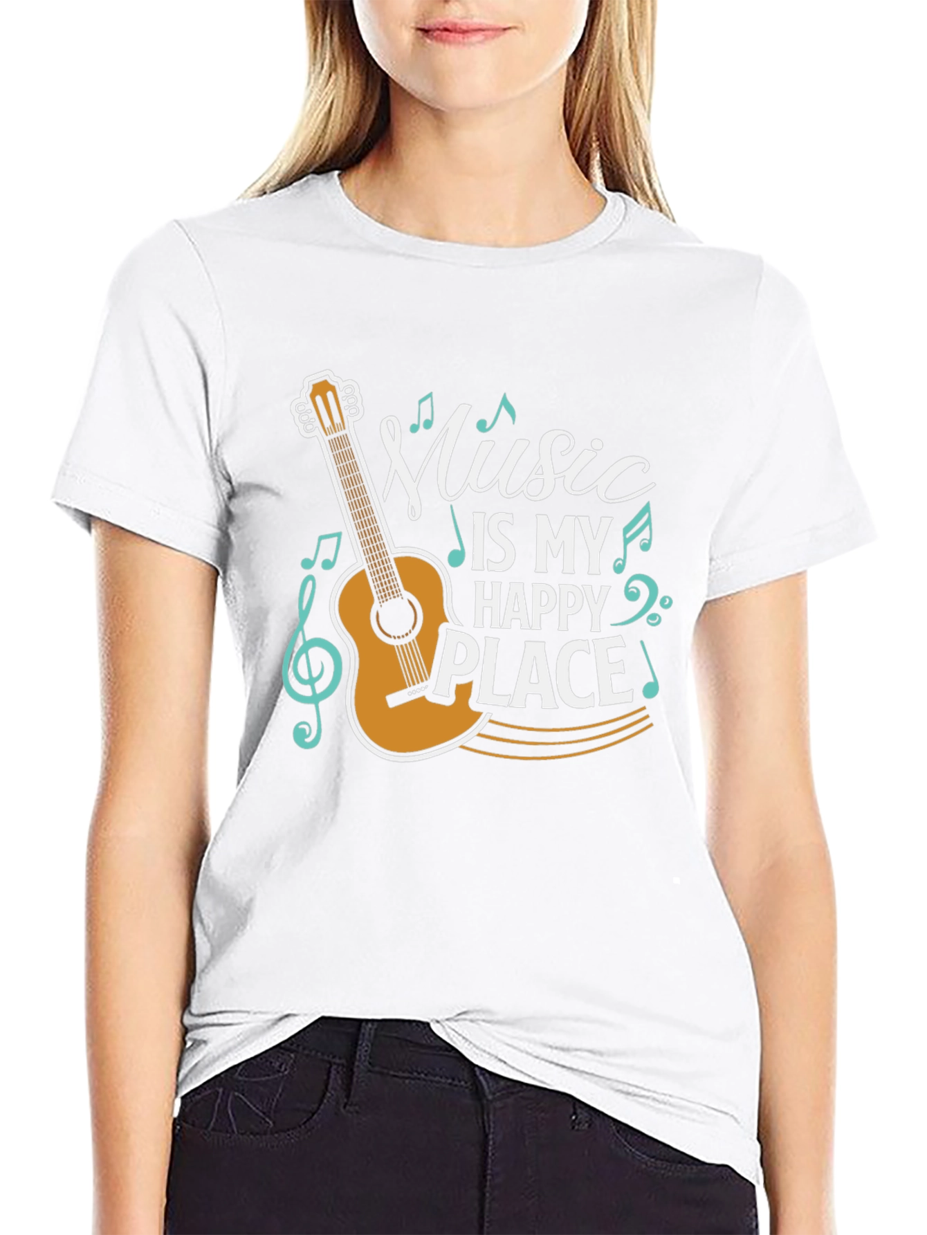 Music Is My Happy Place Graphic Tee