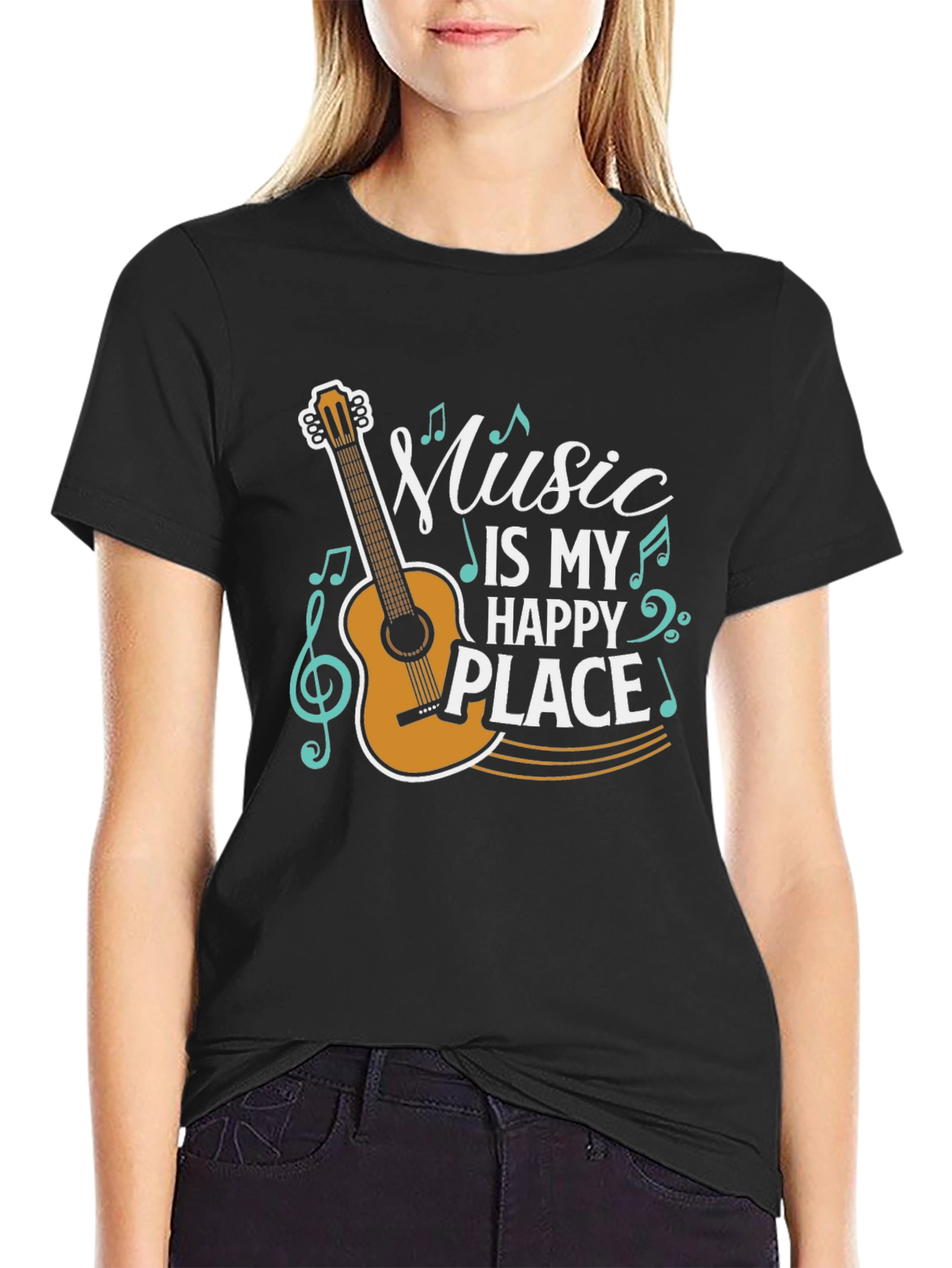 Music Is My Happy Place Graphic Tee