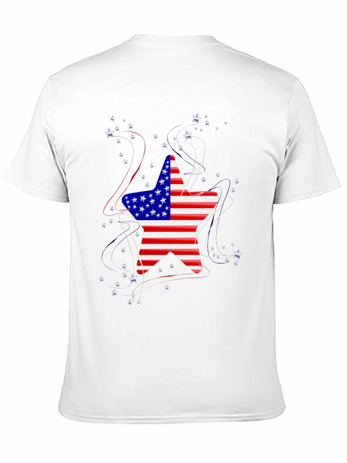 Patriotic Star Graphic Tee - USA Flag Shirt
