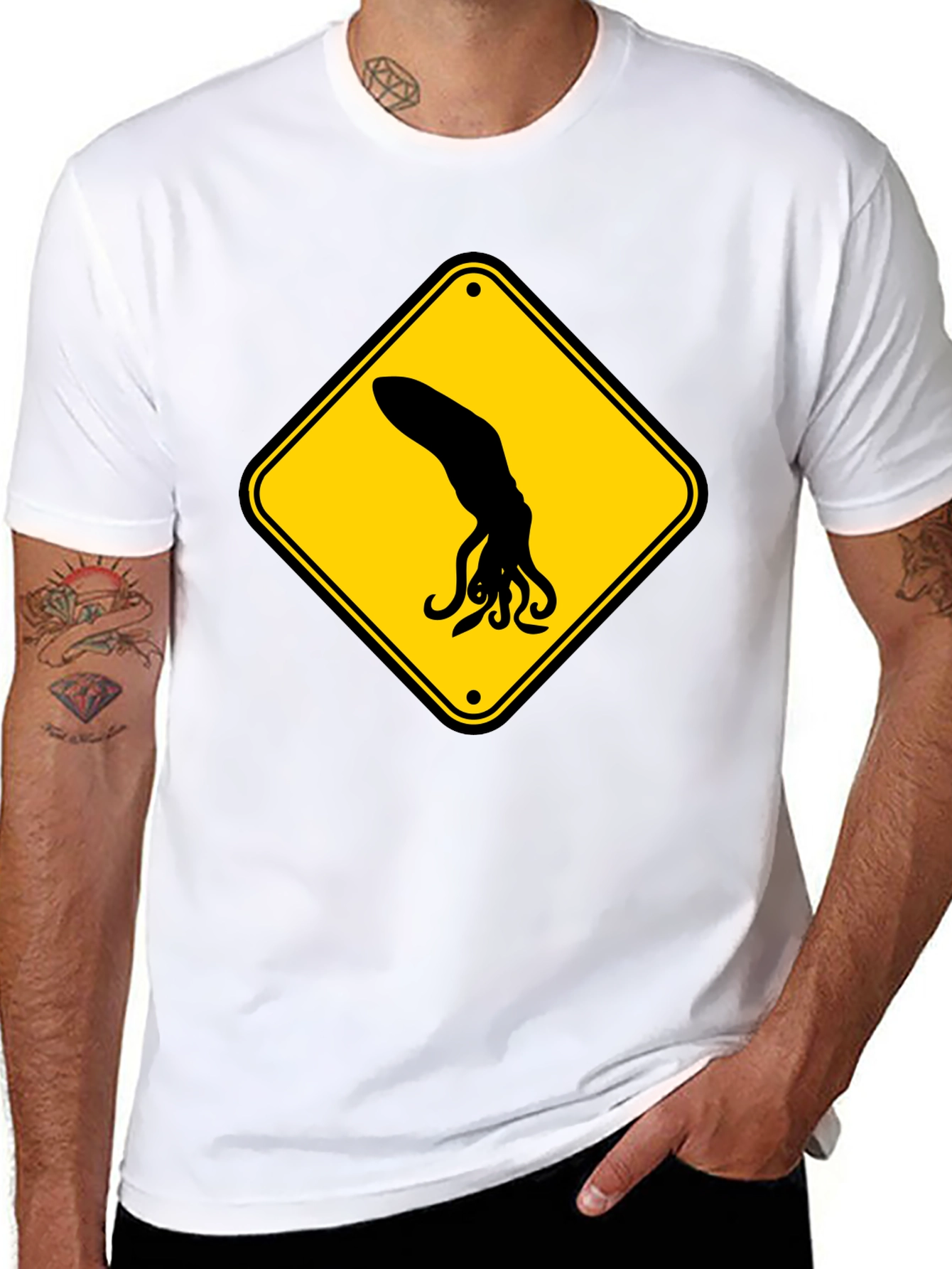 Squid Warning Black T-Shirt