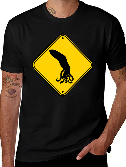Squid Warning Black T-Shirt