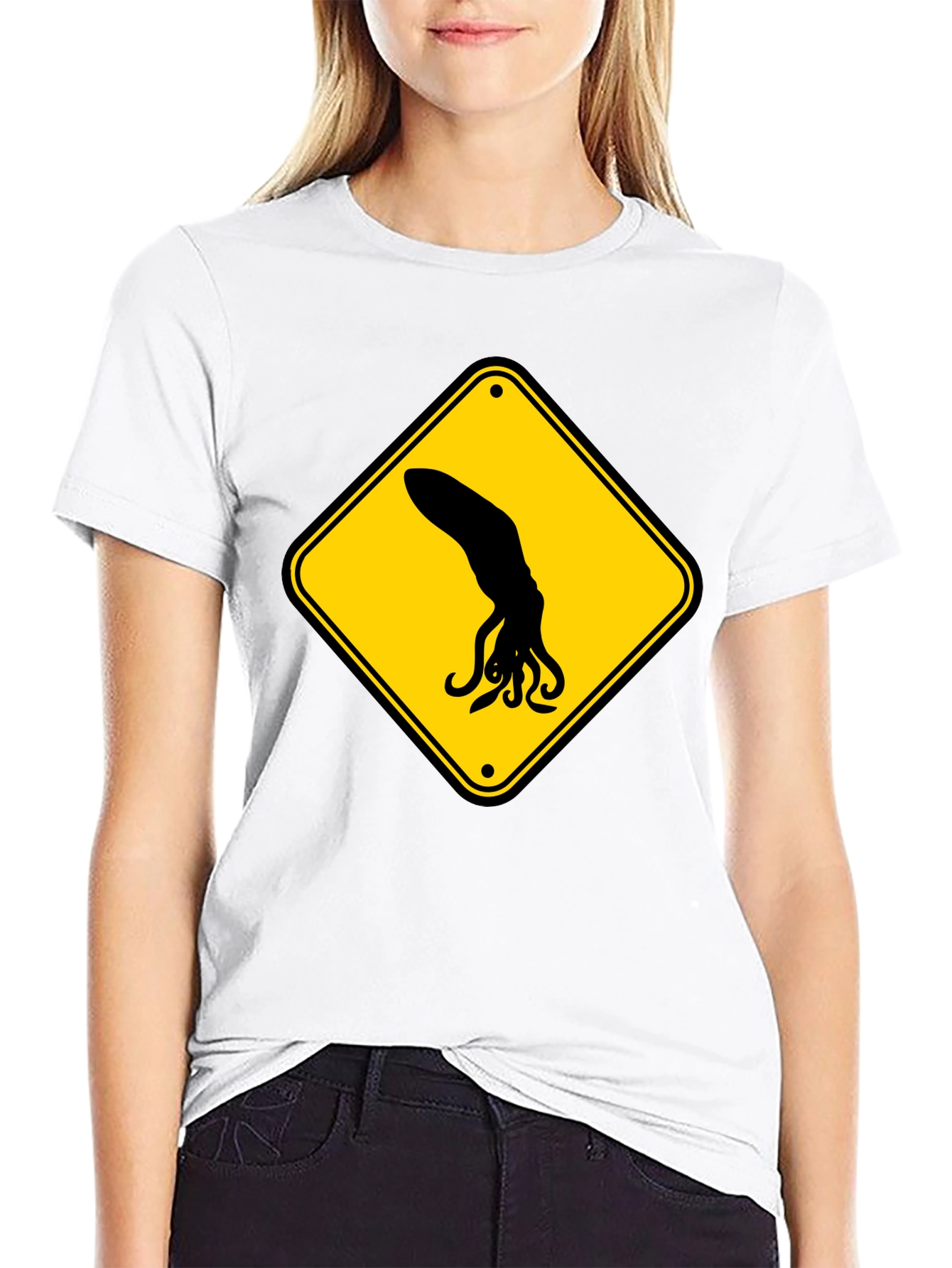 Squid Warning Black T-Shirt
