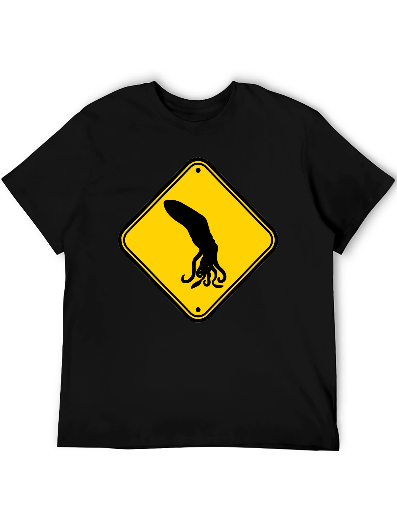 Squid Warning Black T-Shirt