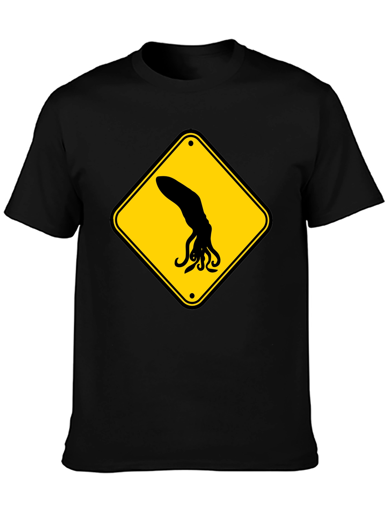 Squid Warning Black T-Shirt