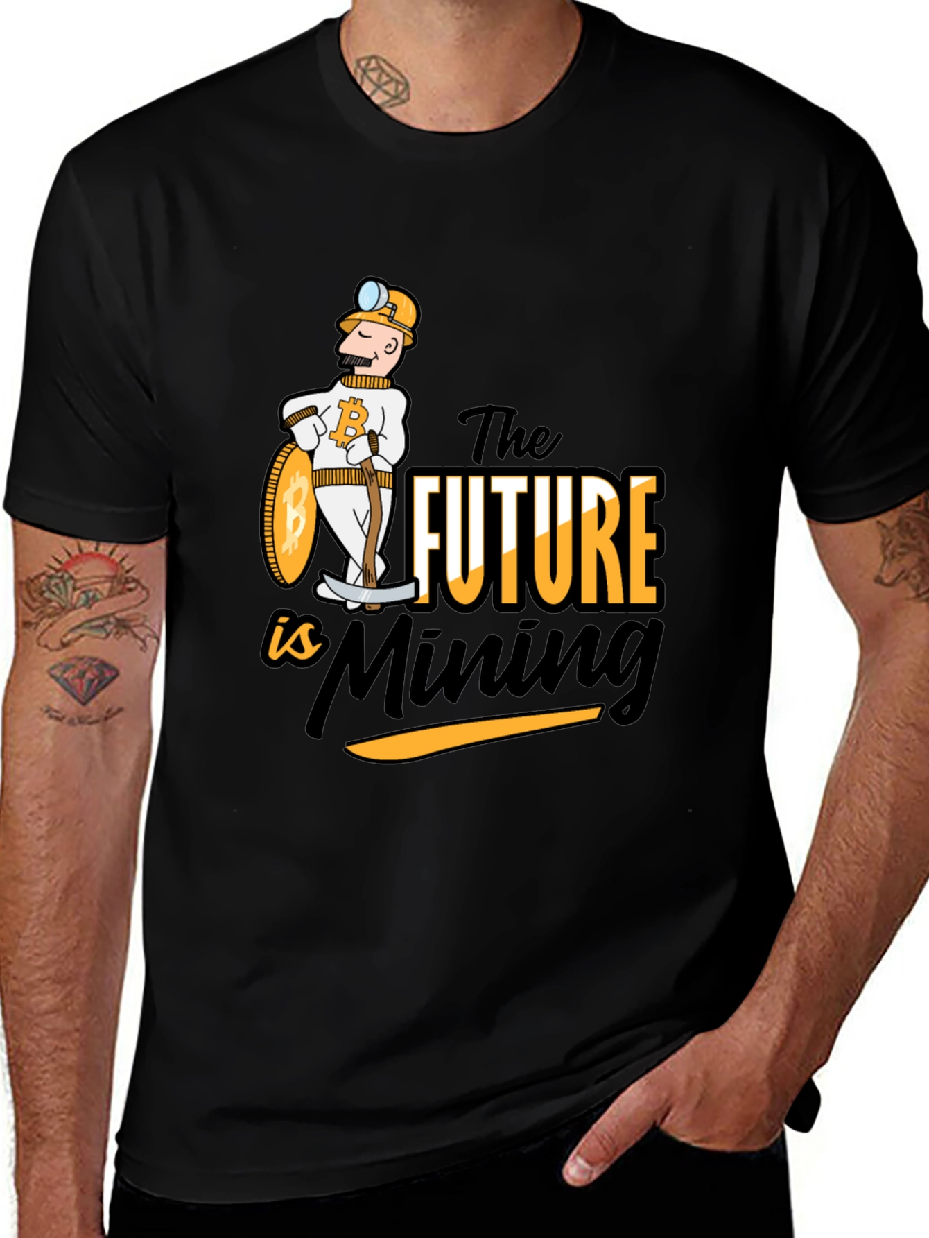 Bitcoin Mining Future Black T-Shirt