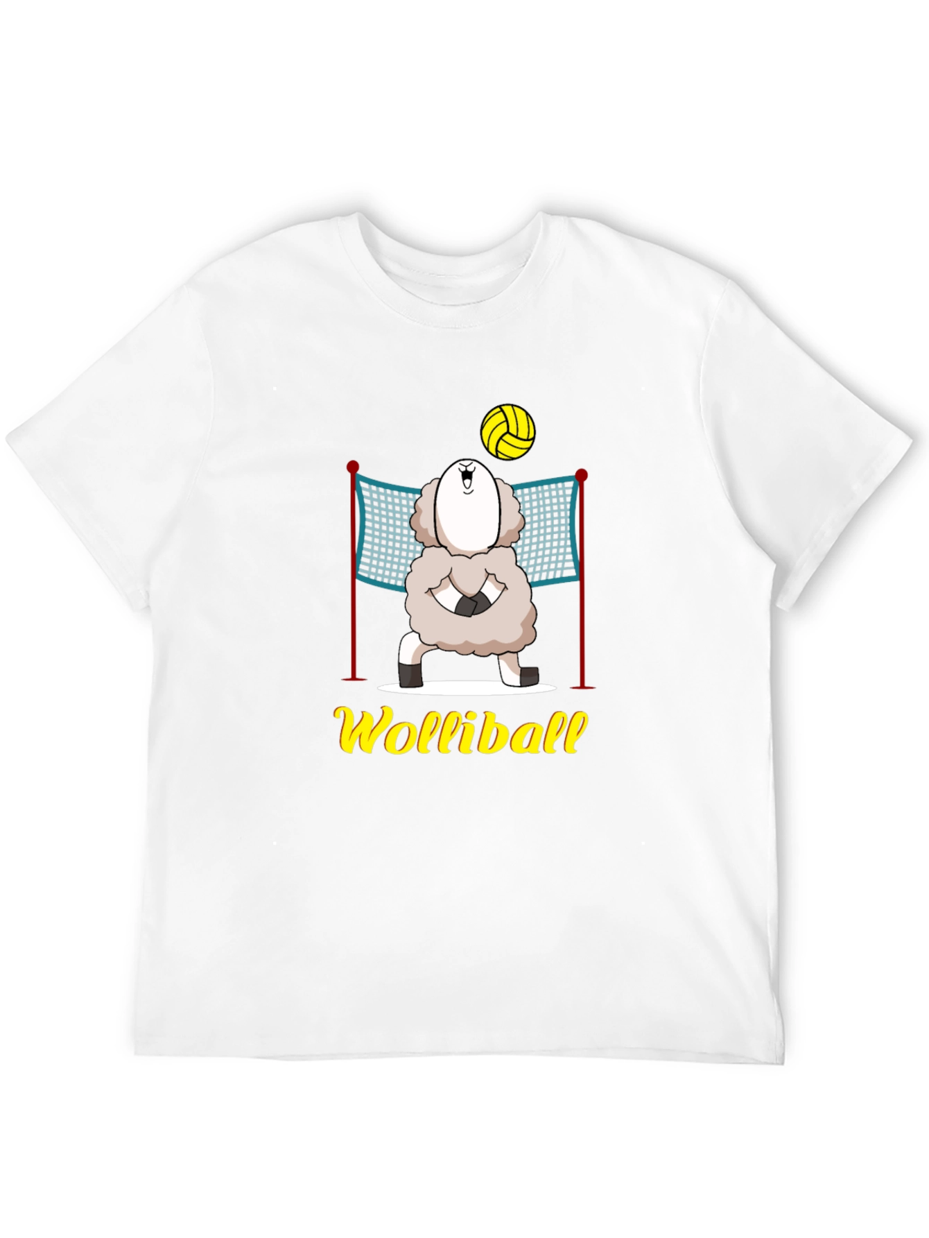 Wolliball T-Shirt: Sheep Volleyball Graphic Tee
