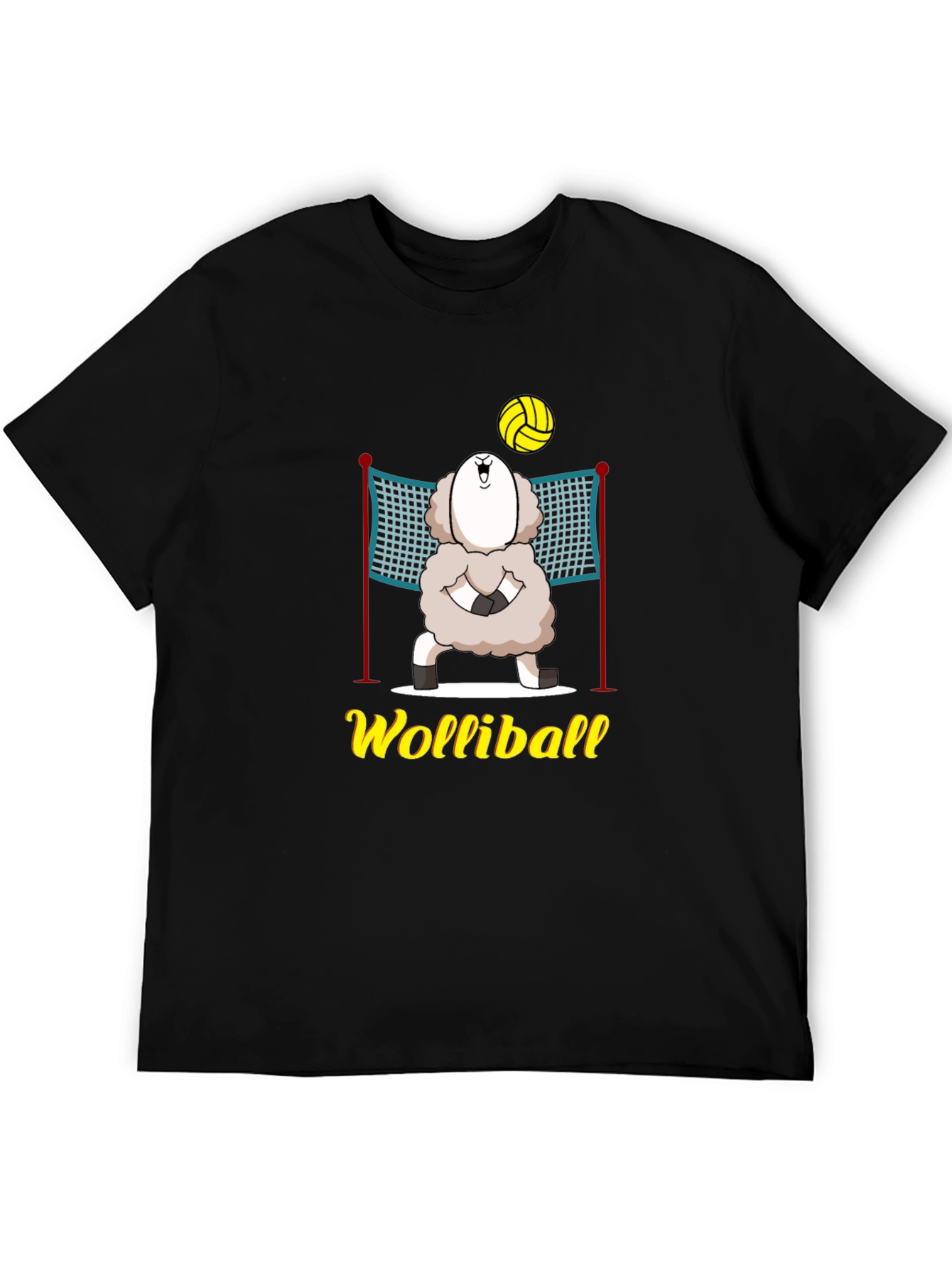 Wolliball T-Shirt: Sheep Volleyball Graphic Tee