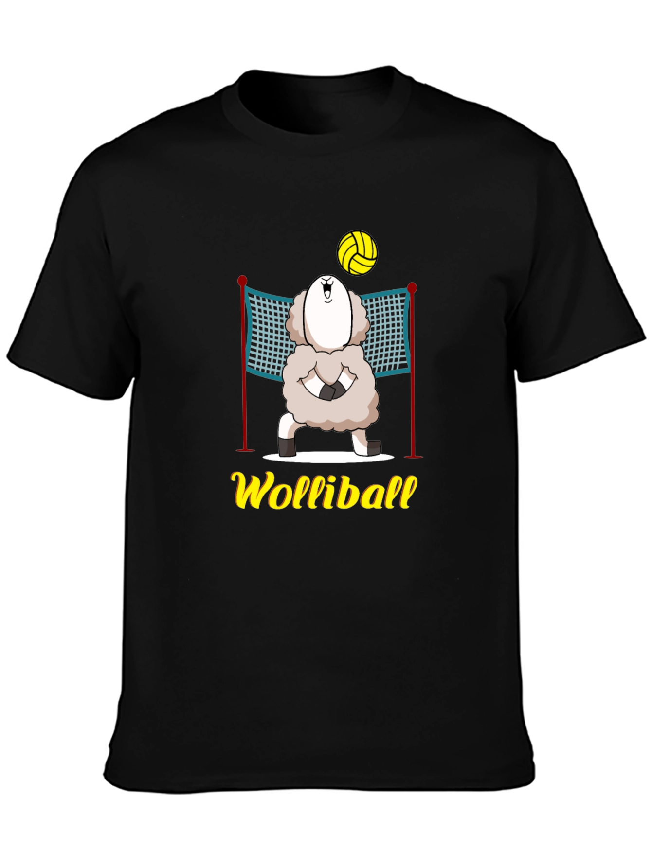 Wolliball T-Shirt: Sheep Volleyball Graphic Tee