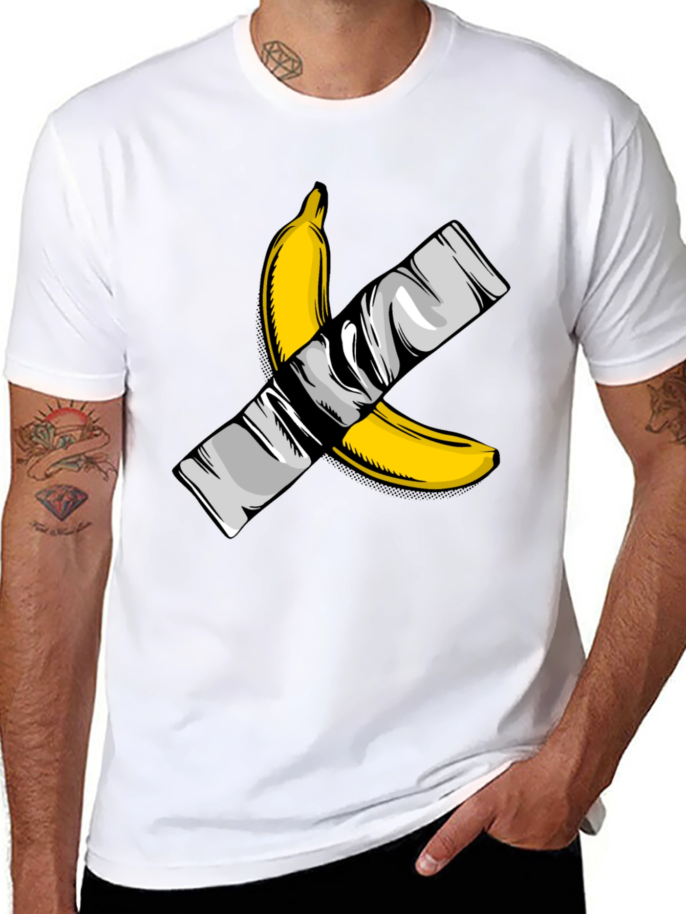 Banana Duct Tape Graphic T-Shirt - Edgy Streetwear