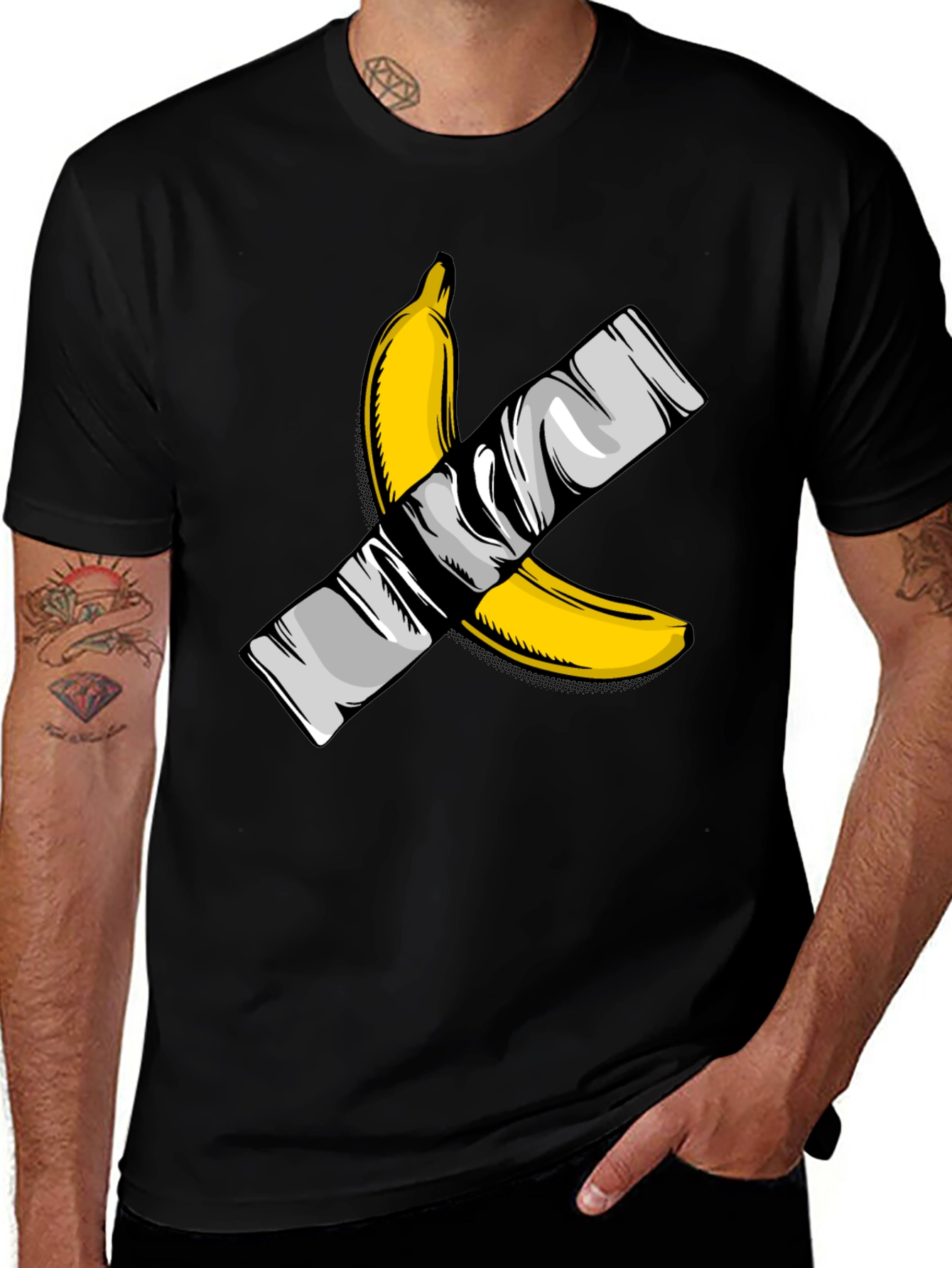 Banana Duct Tape Graphic T-Shirt - Edgy Streetwear