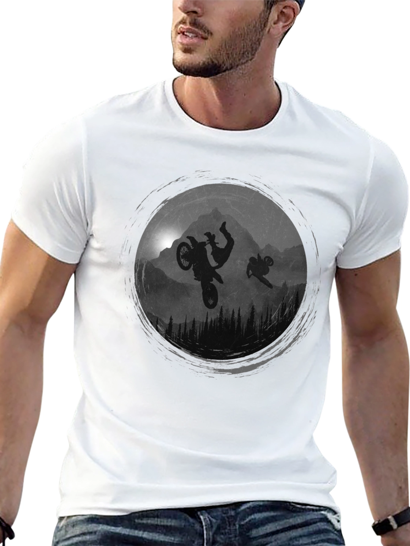 Mountain Bike Silhouette Graphic Tee - Adventure Ready
