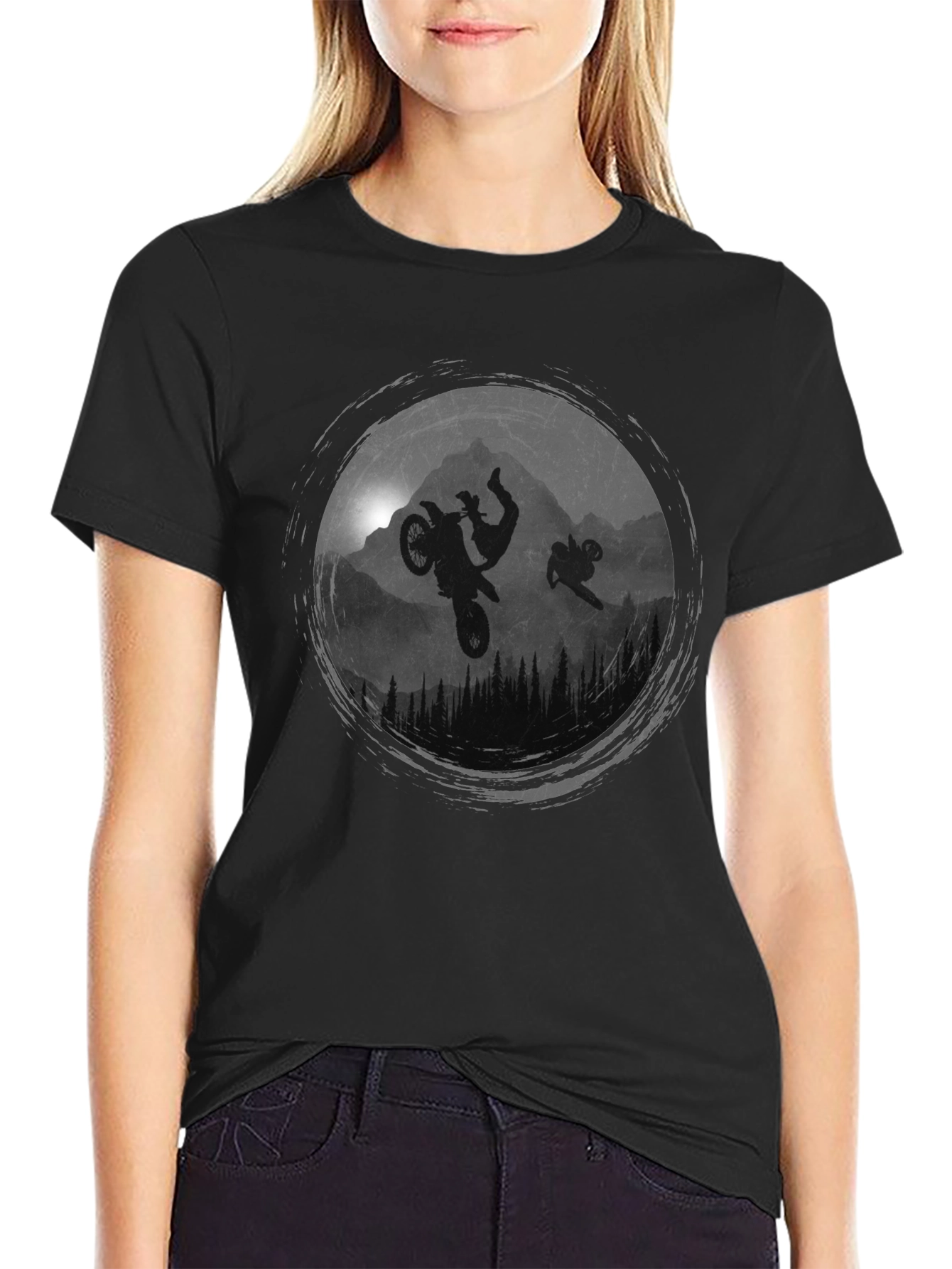Mountain Bike Silhouette Graphic Tee - Adventure Ready