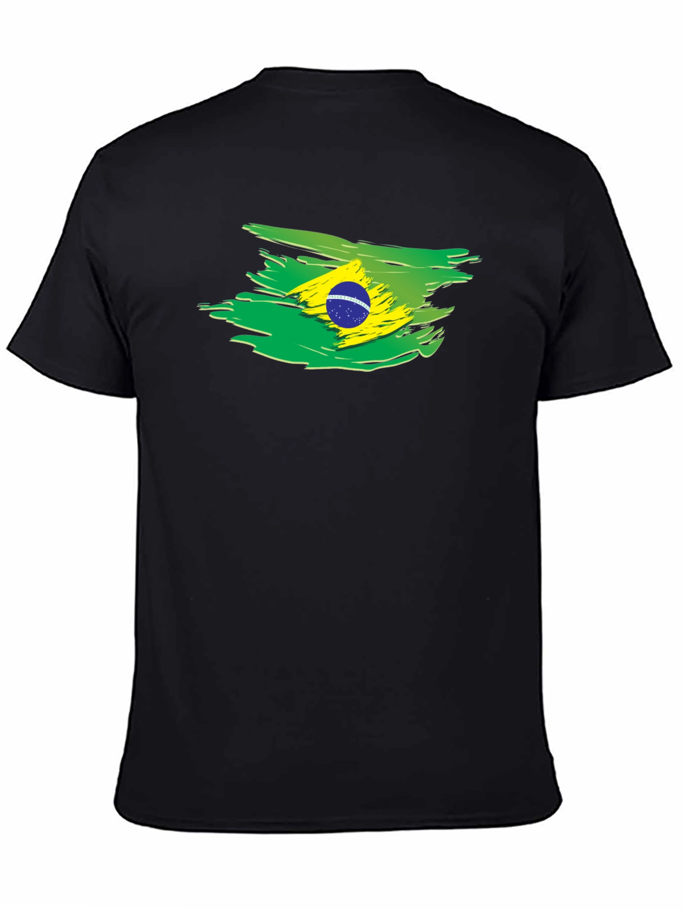 Brazil Flag Brushstroke Graphic T-Shirt