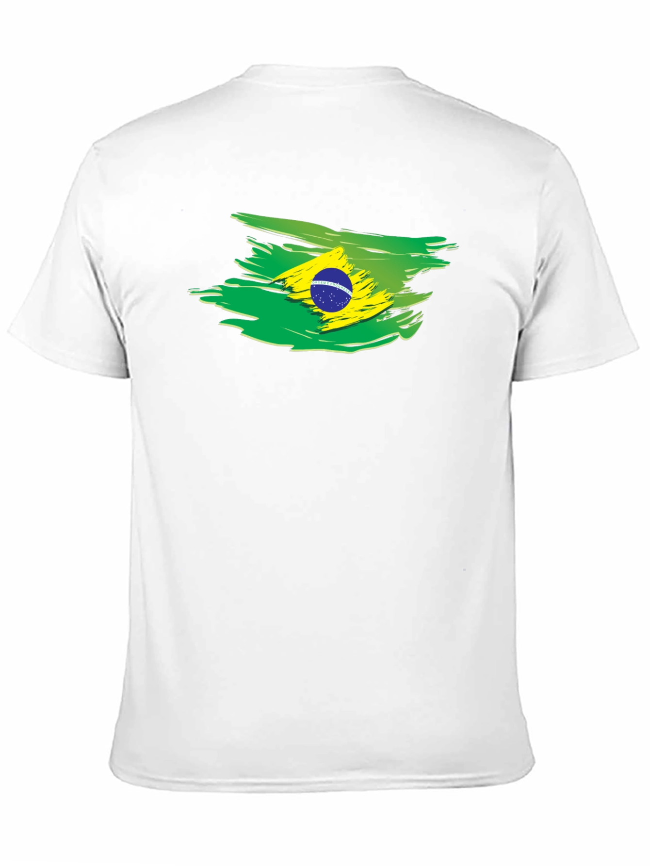 Brazil Flag Brushstroke Graphic T-Shirt