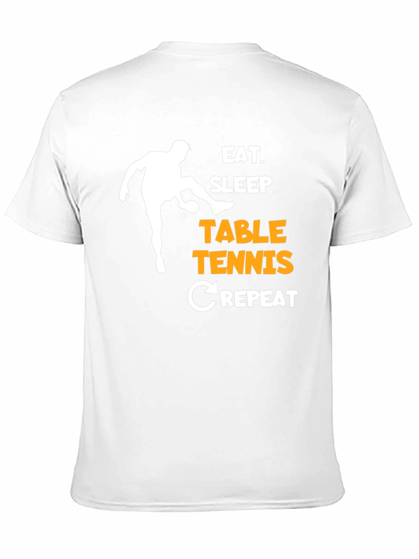 Eat Sleep Table Tennis Repeat T-Shirt Black