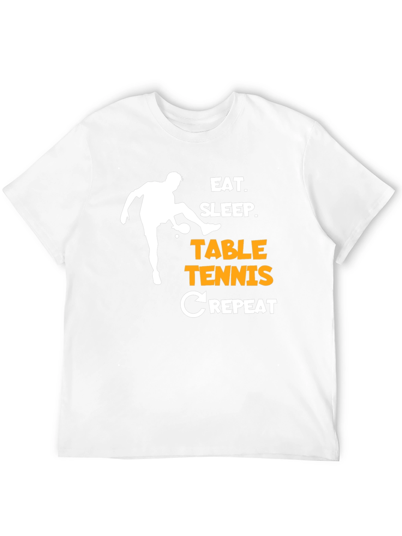 Eat Sleep Table Tennis Repeat T-Shirt Black