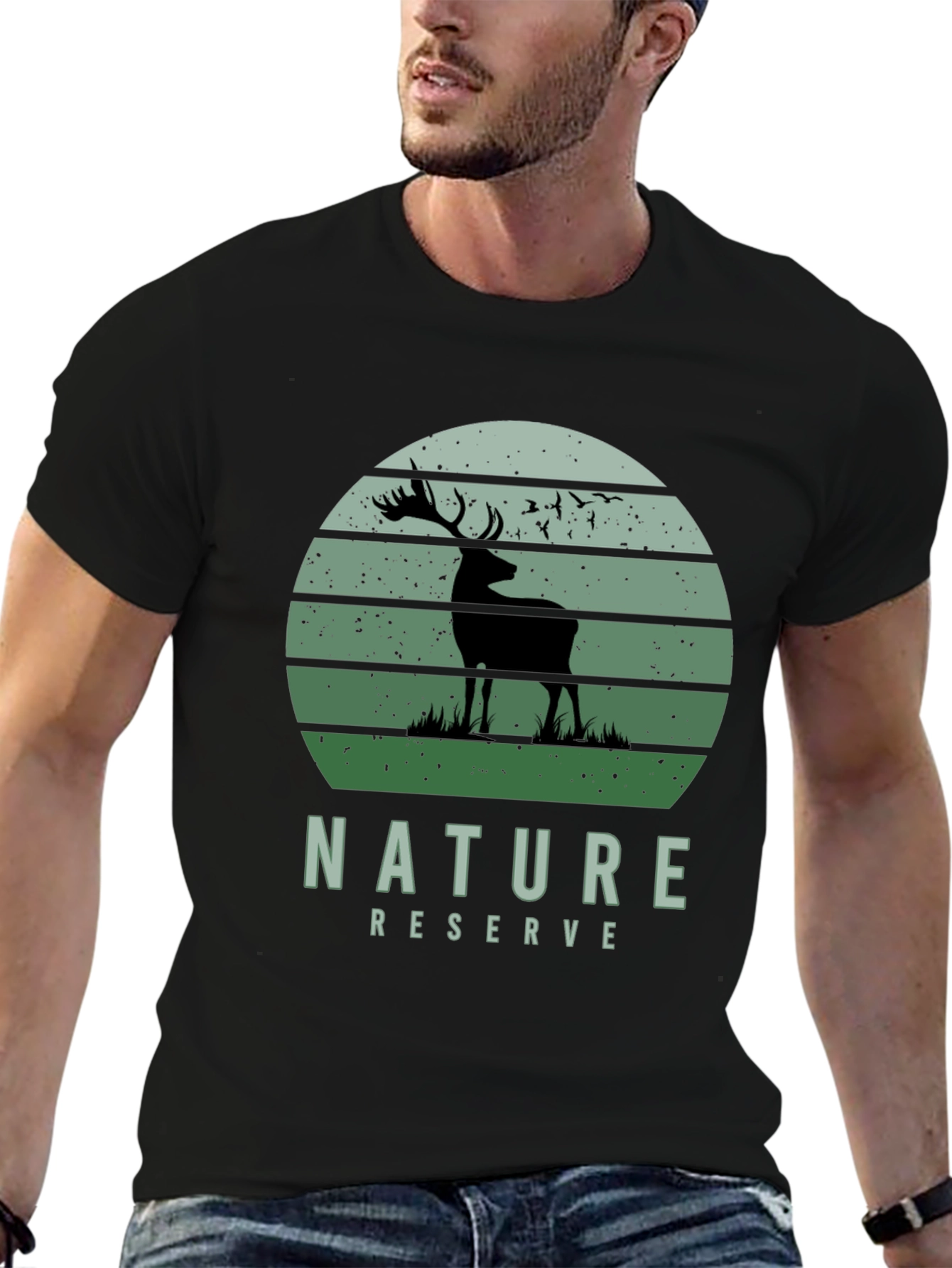 Nature Reserve Deer Graphic T-Shirt