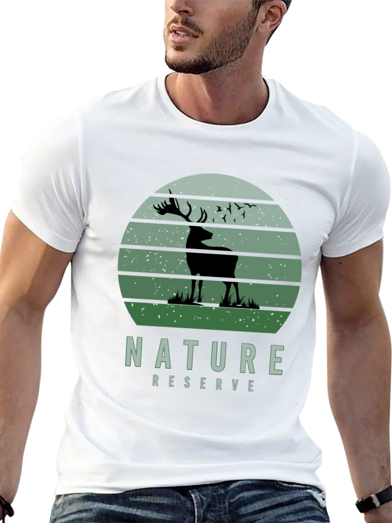 Nature Reserve Deer Graphic T-Shirt