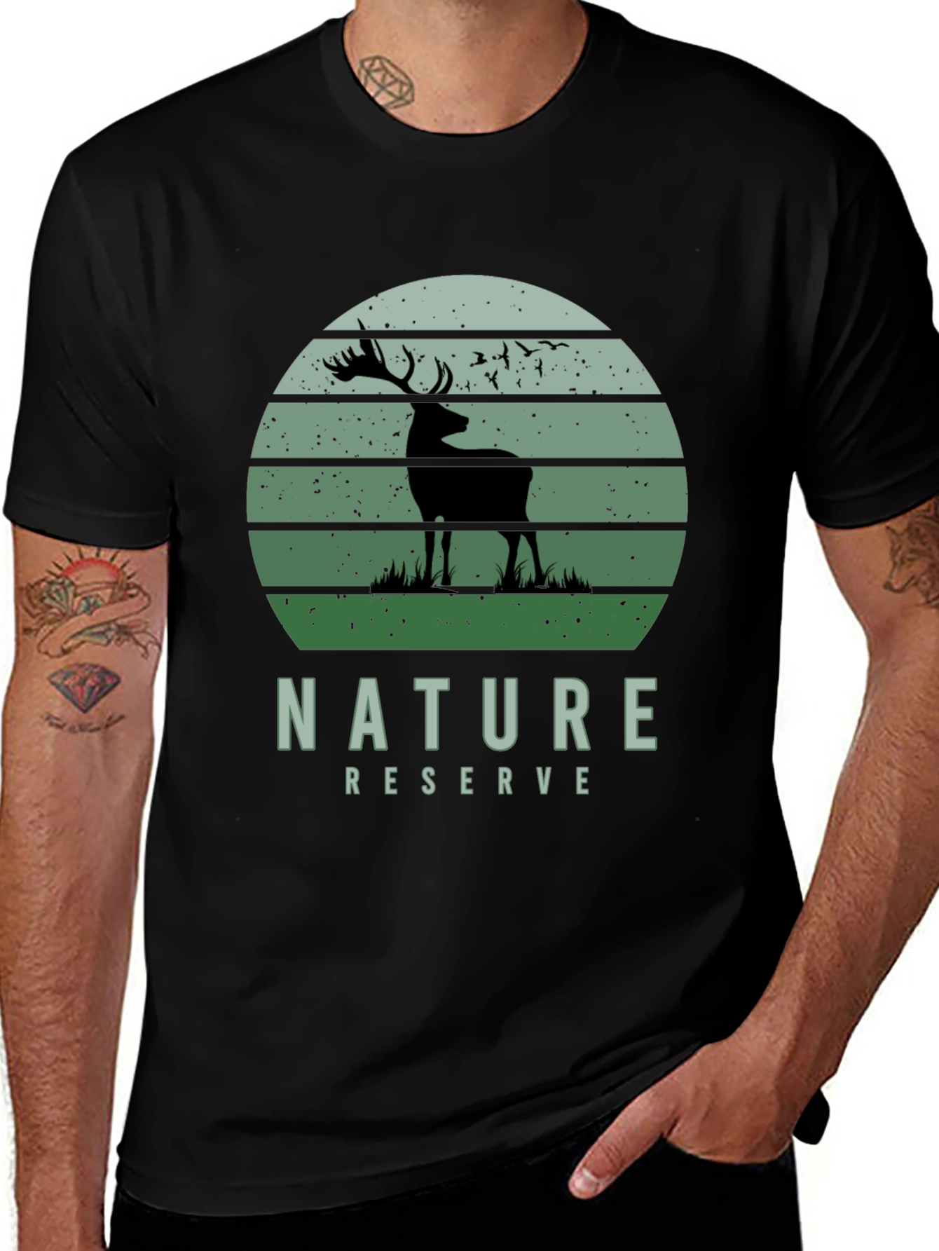 Nature Reserve Deer Graphic T-Shirt