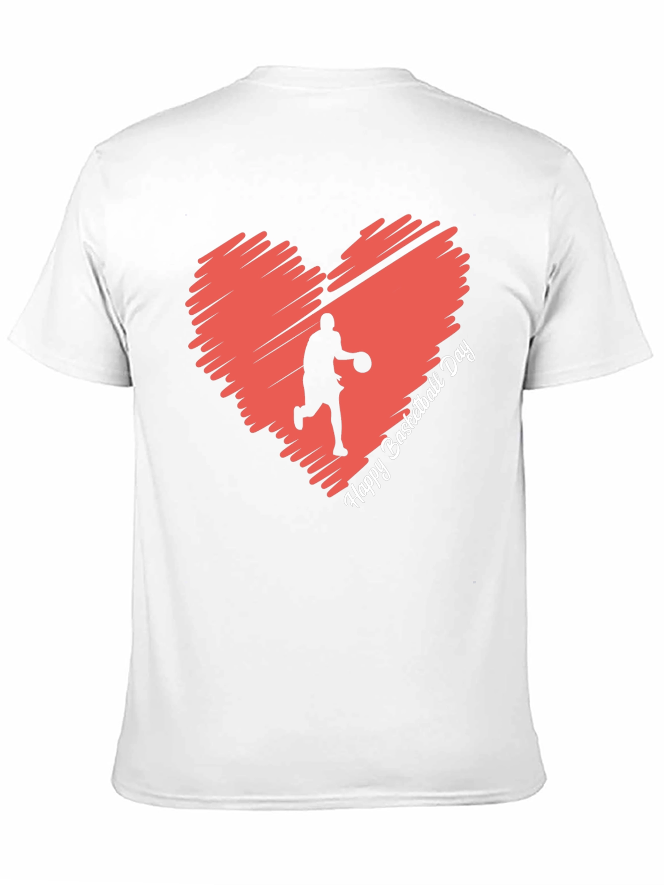 Basketball Day Heart Graphic T-Shirt
