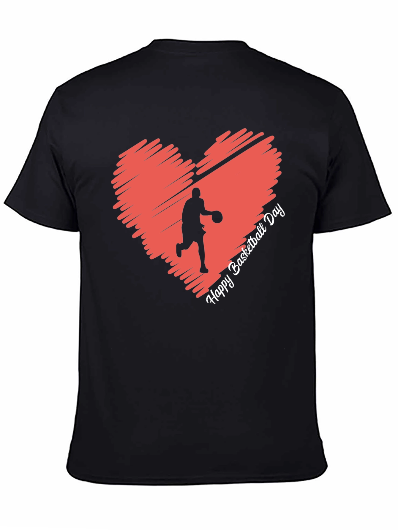 Basketball Day Heart Graphic T-Shirt