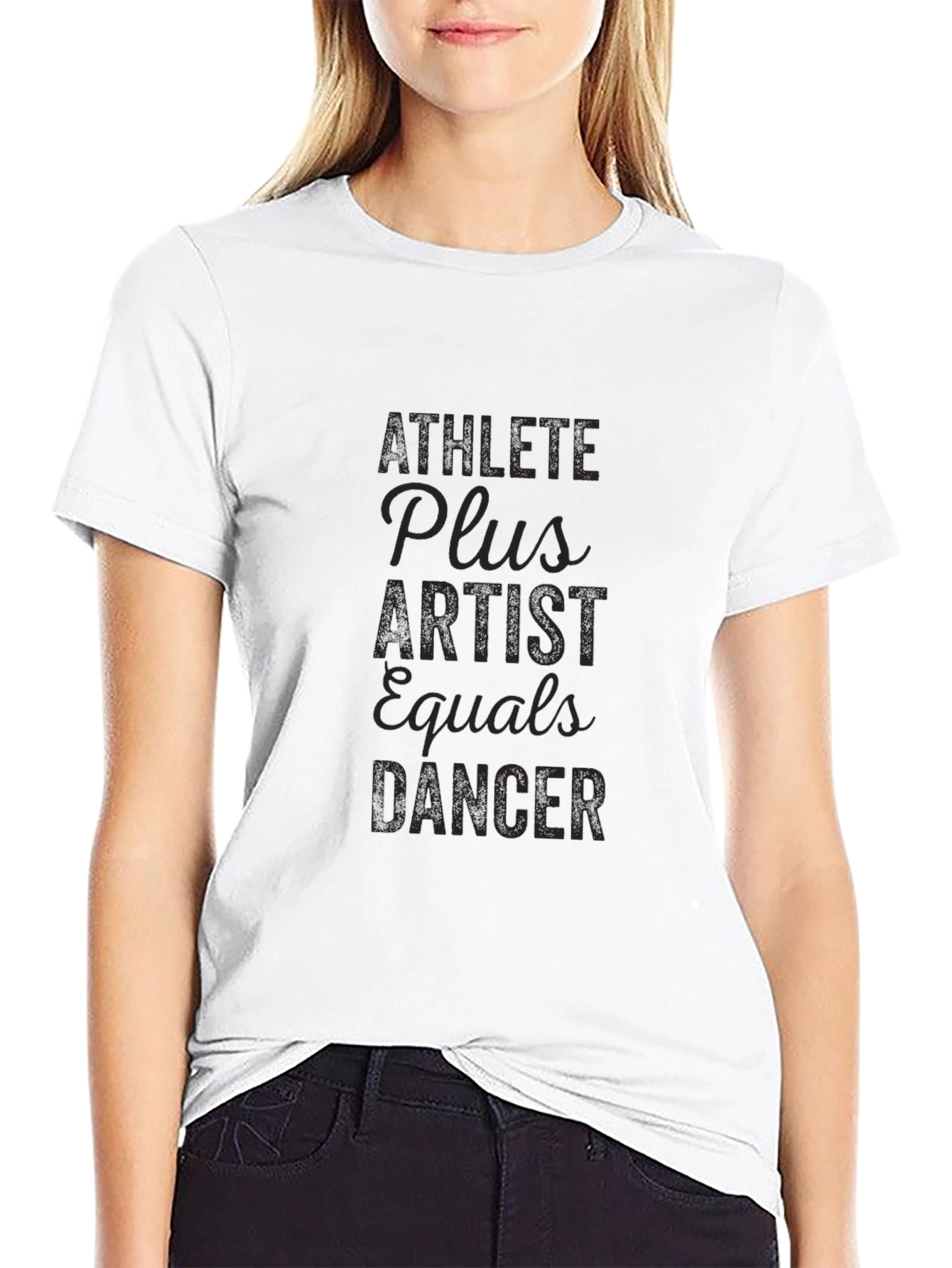 Athlete Plus Artist Equals Dancer Black T-Shirt