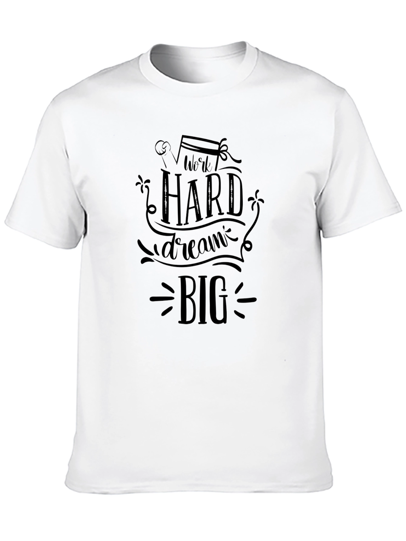 Work Hard Dream Big Black Graphic Tee