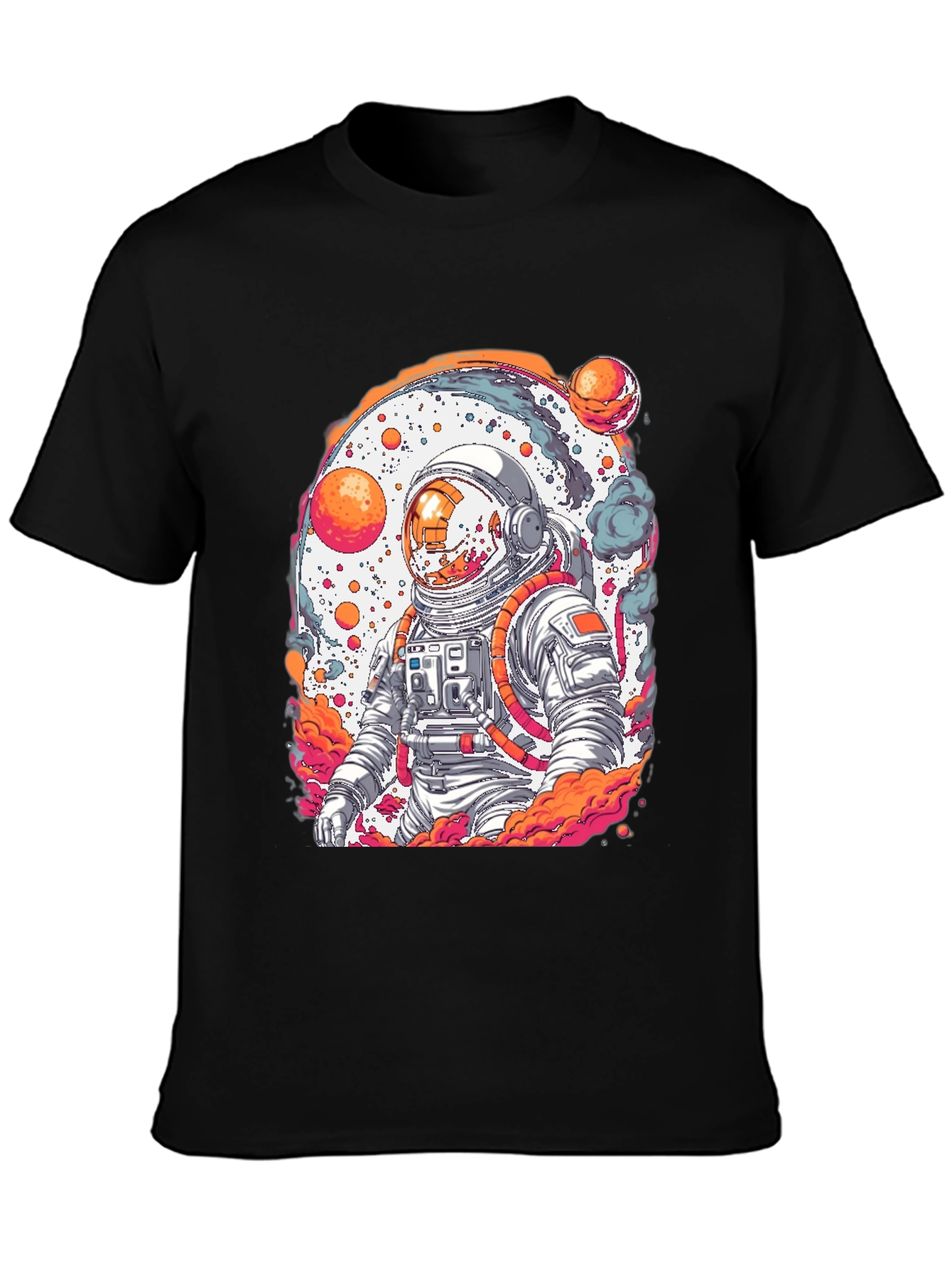 Astronaut Graphic Tee - Black Cotton Blend