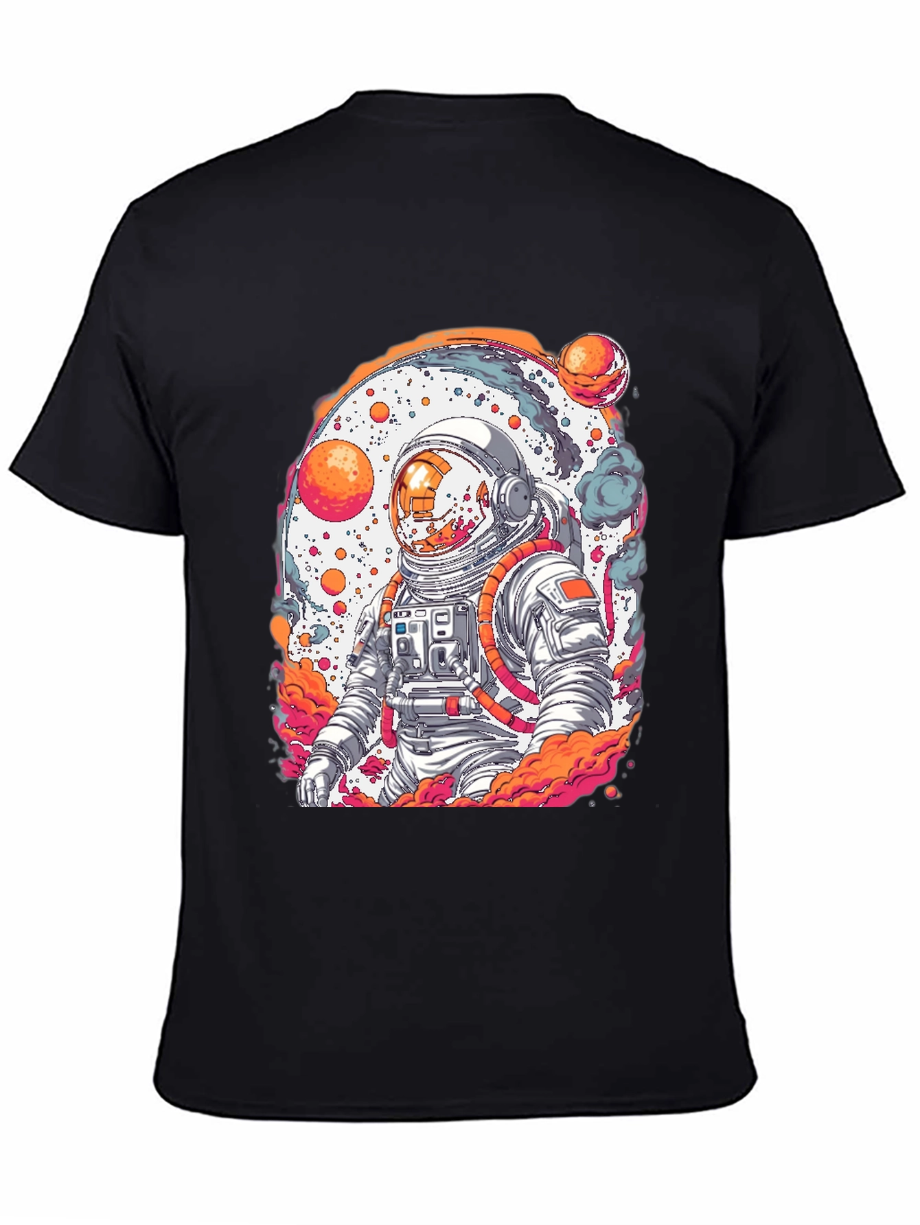 Astronaut Graphic Tee - Black Cotton Blend