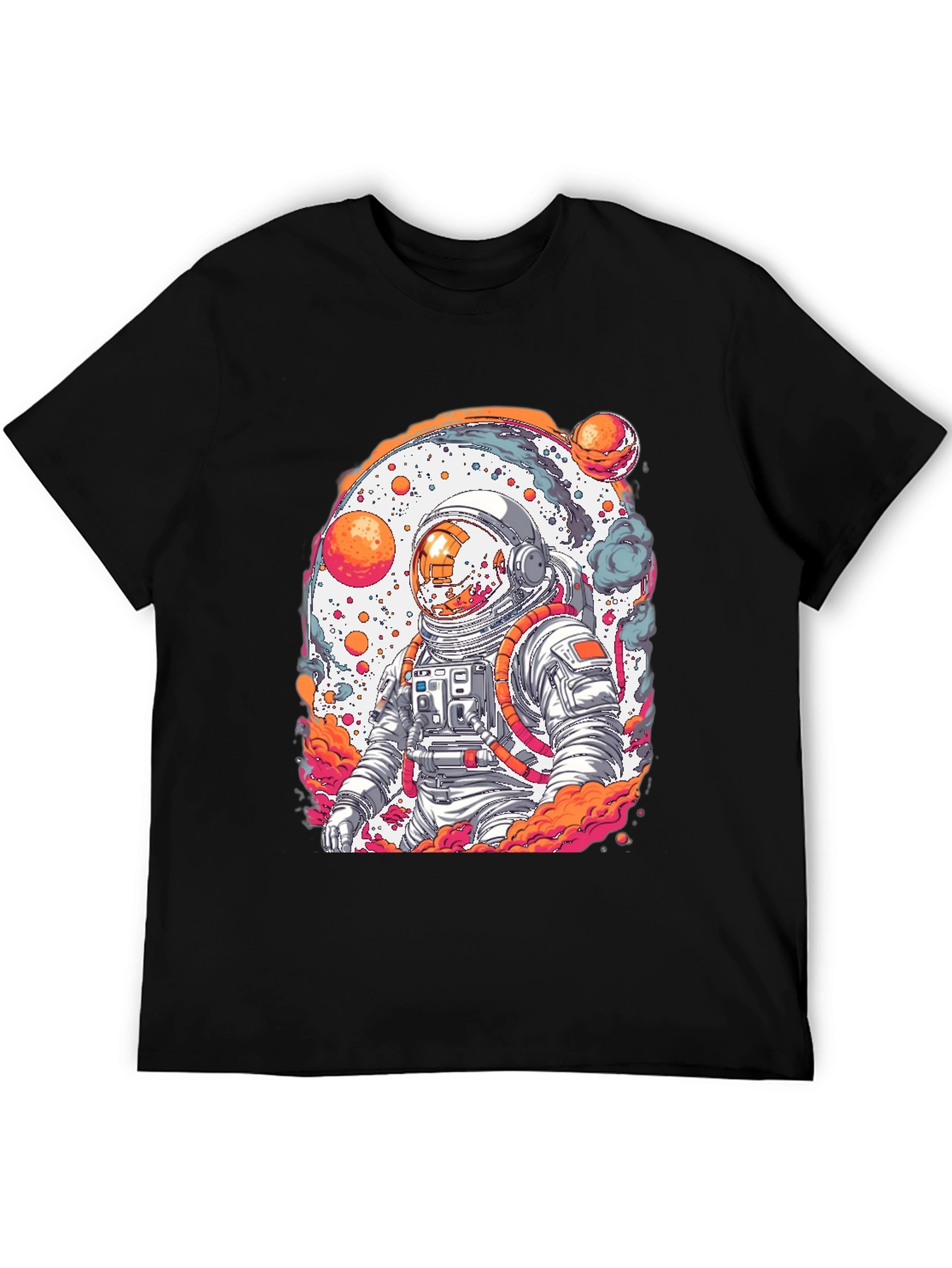 Astronaut Graphic Tee - Black Cotton Blend