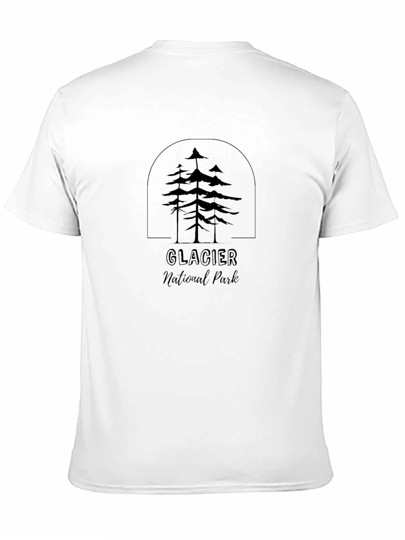 Glacier National Park Graphic Tee - Unisex Black T-Shirt