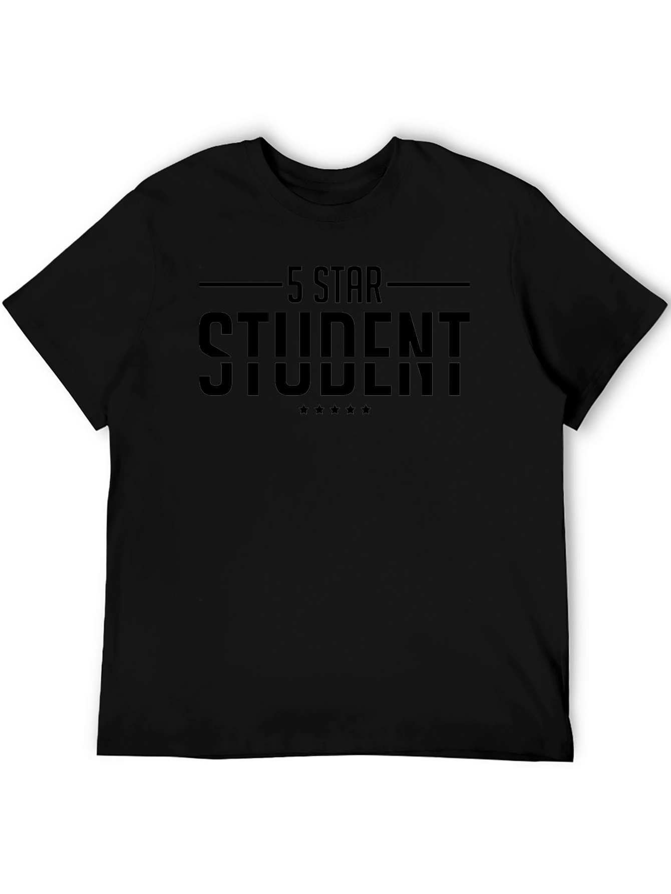 5 Star Student Black Graphic Tee
