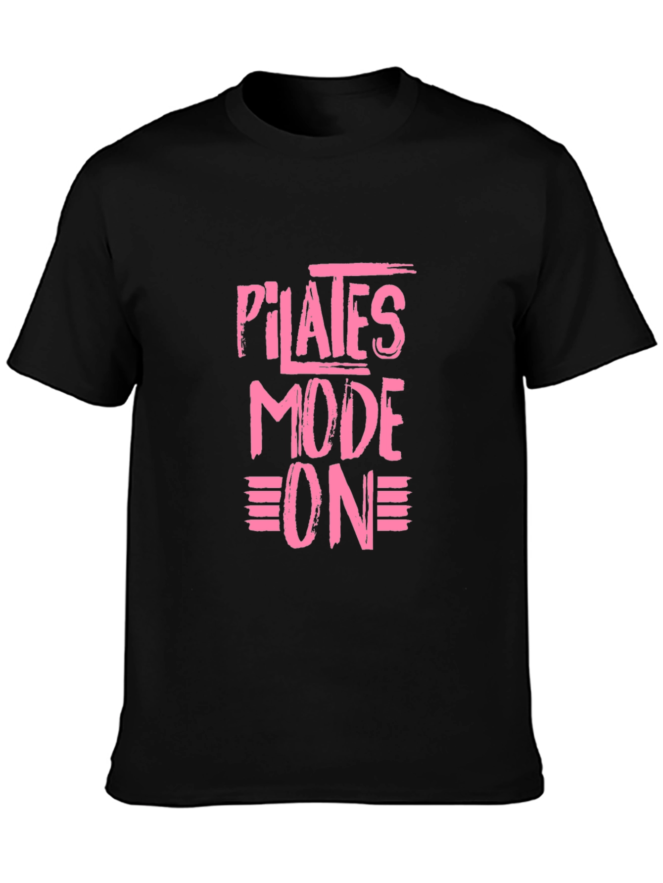 Pilates Mode On Black T-Shirt