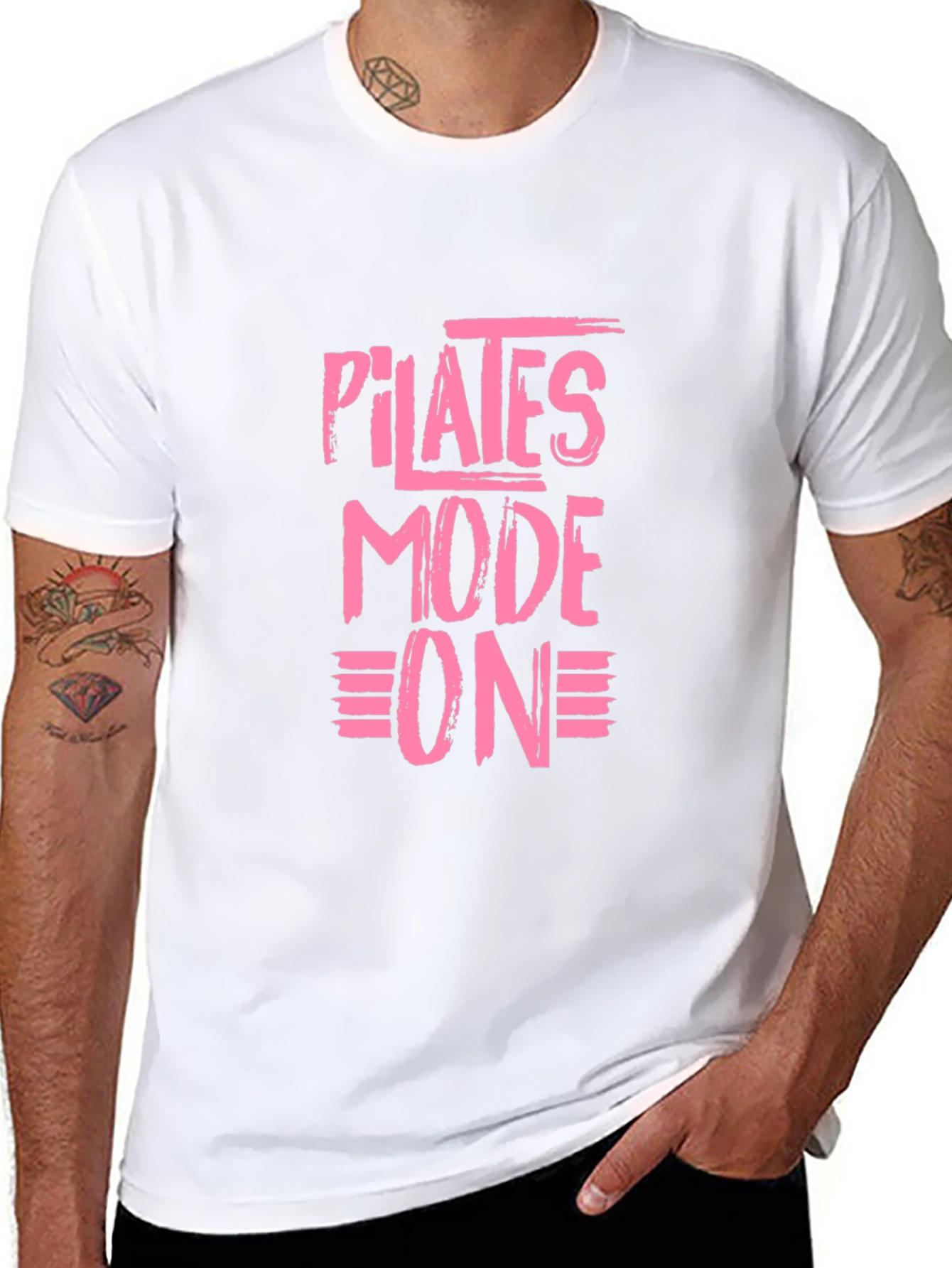 Pilates Mode On Black T-Shirt