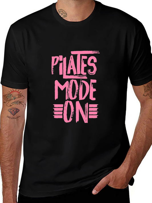 Pilates Mode On Black T-Shirt