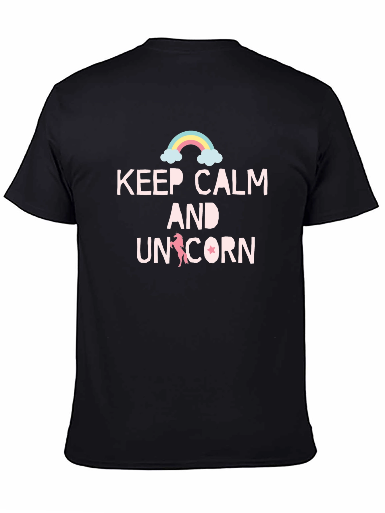 Keep Calm & Unicorn Black T-Shirt