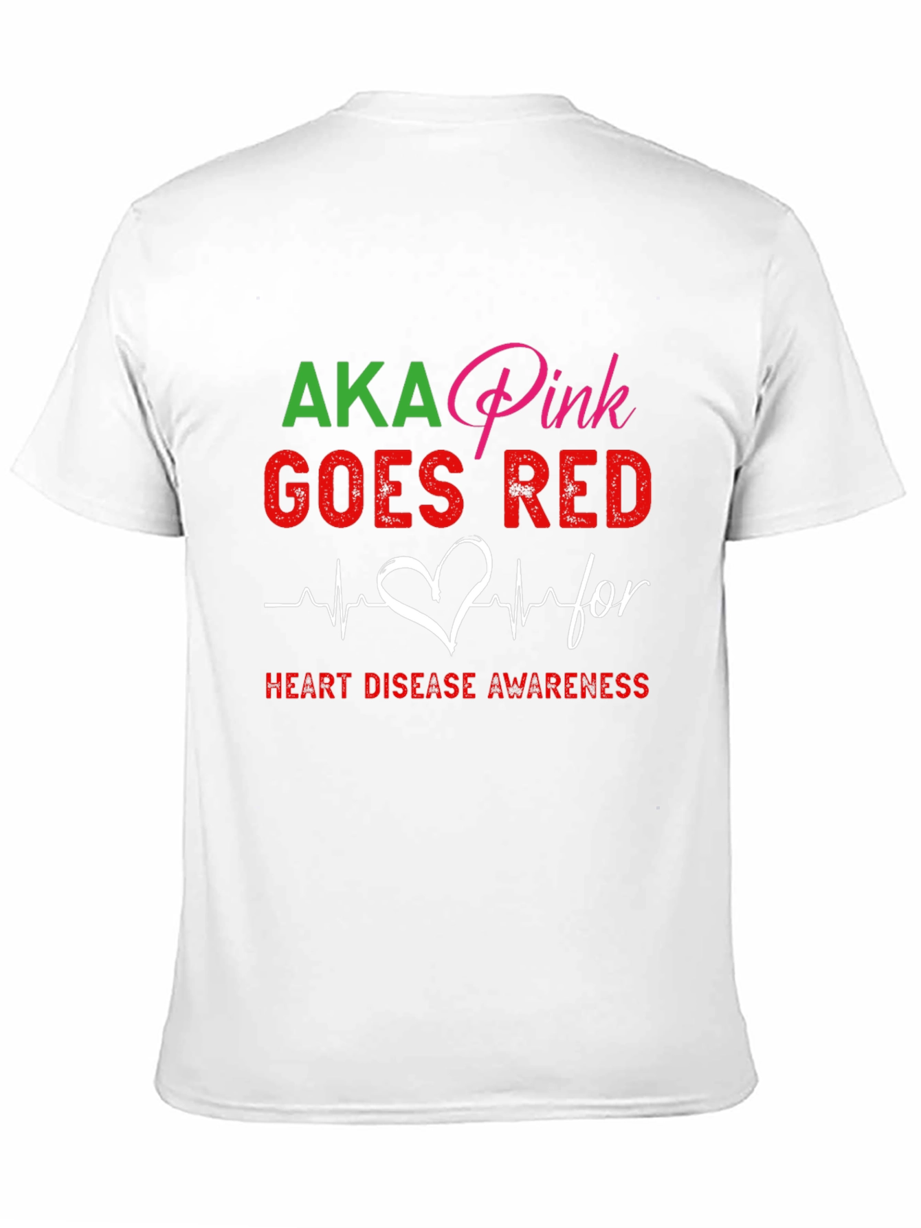 AKA Pink Goes Red Heart Disease Awareness T-Shirt
