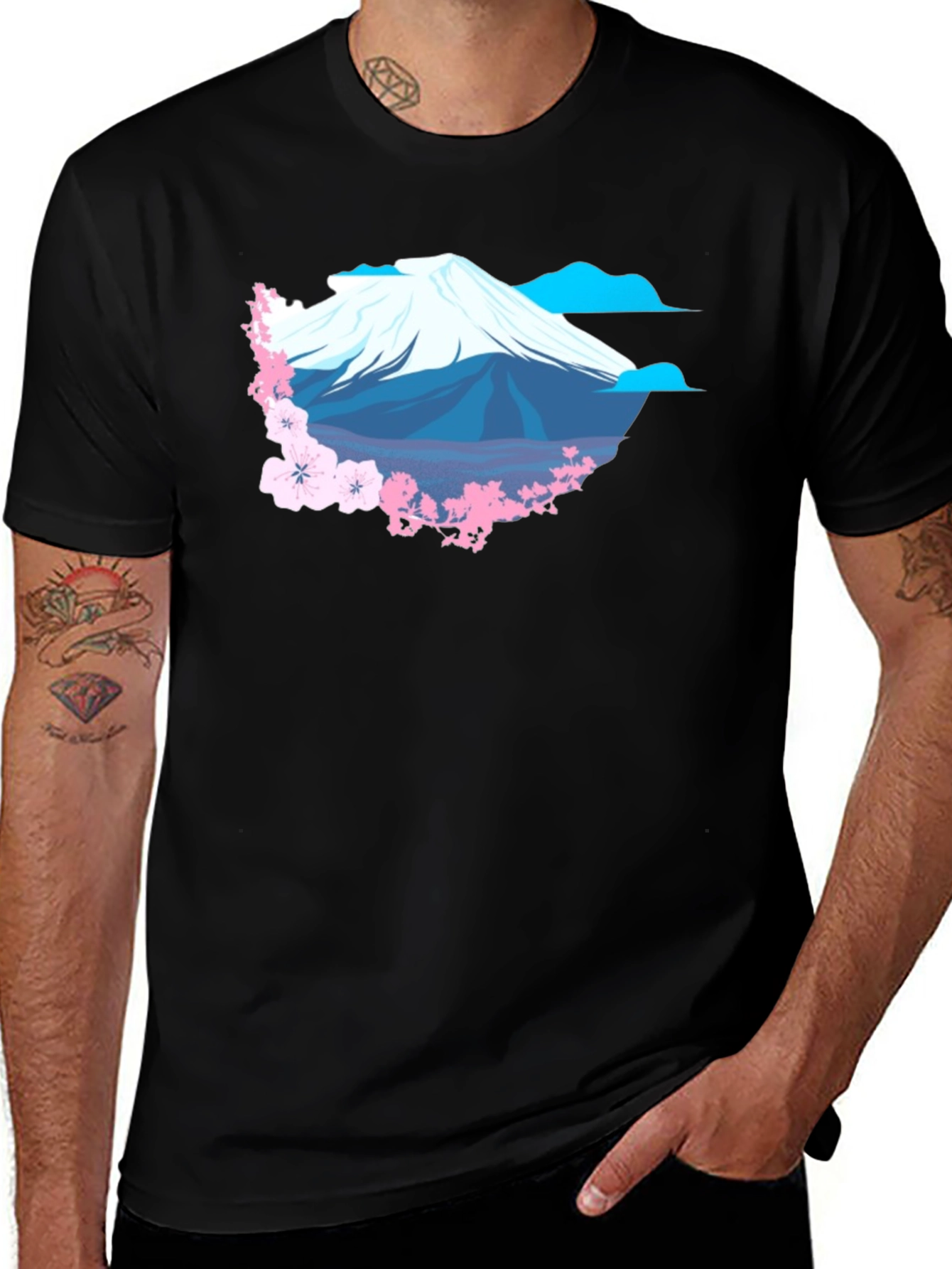 Mount Fuji Cherry Blossom T-Shirt