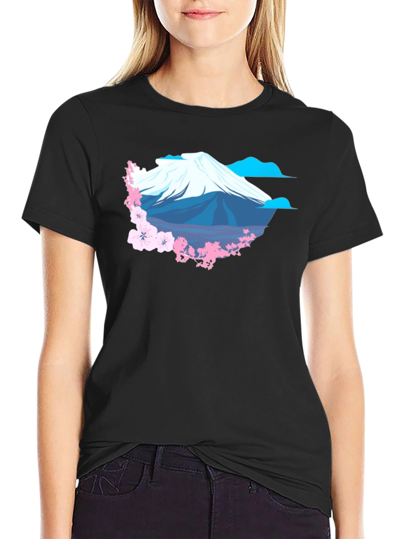 Mount Fuji Cherry Blossom T-Shirt