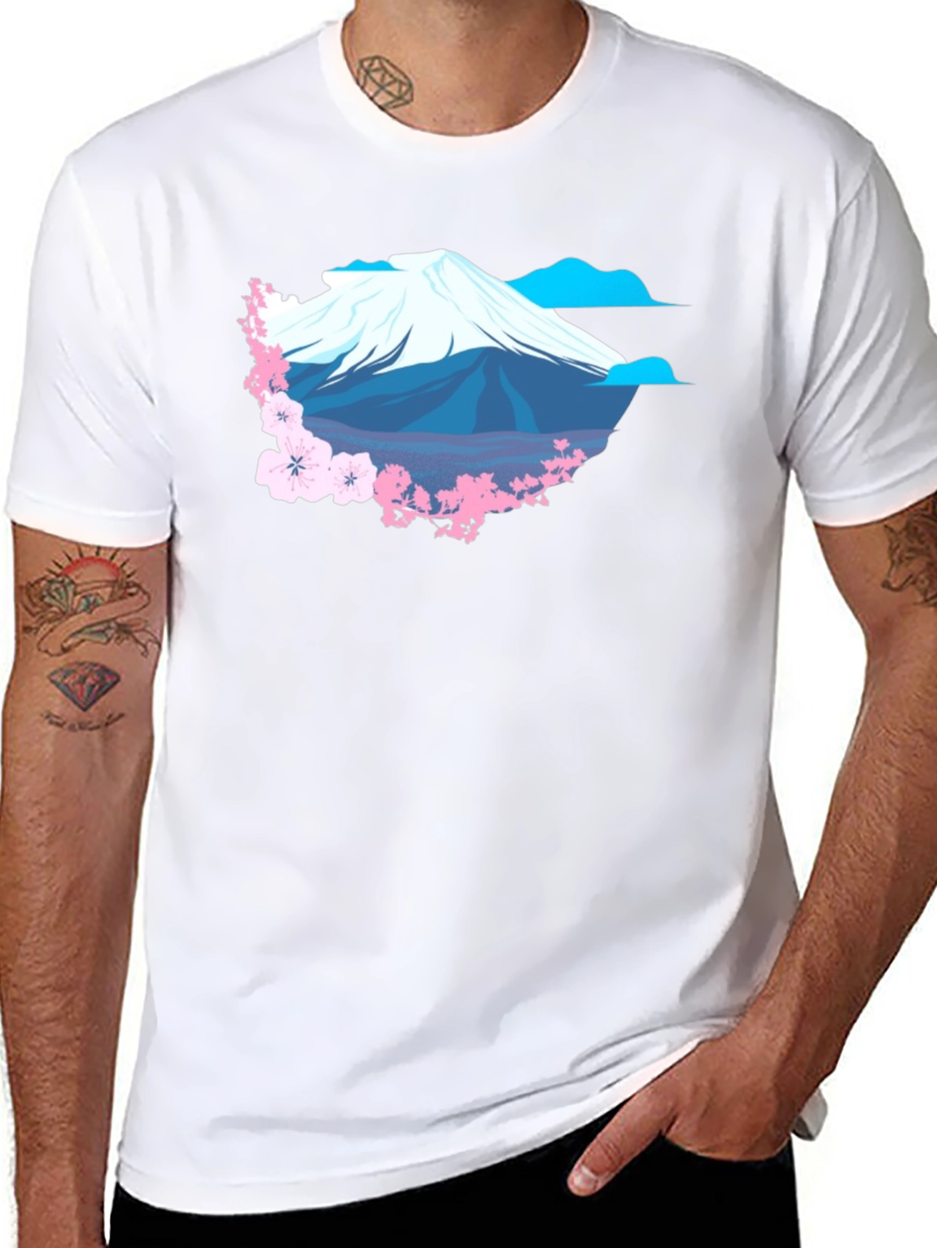 Mount Fuji Cherry Blossom T-Shirt