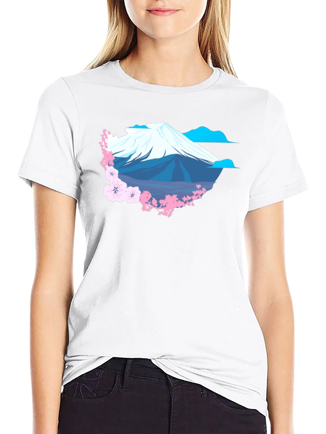 Mount Fuji Cherry Blossom T-Shirt