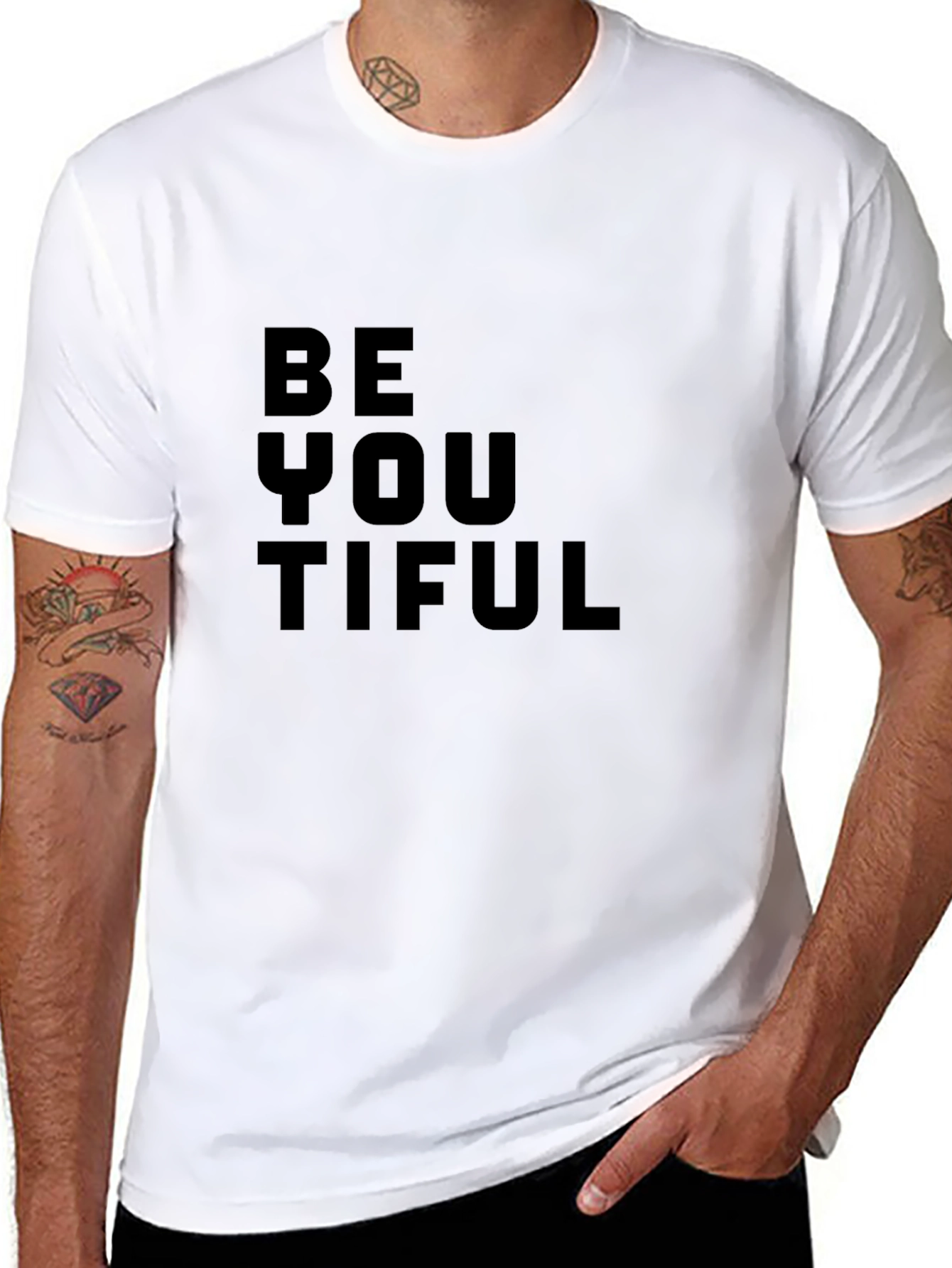 BeYOUtiful Black Graphic Tee - Inspirational Message