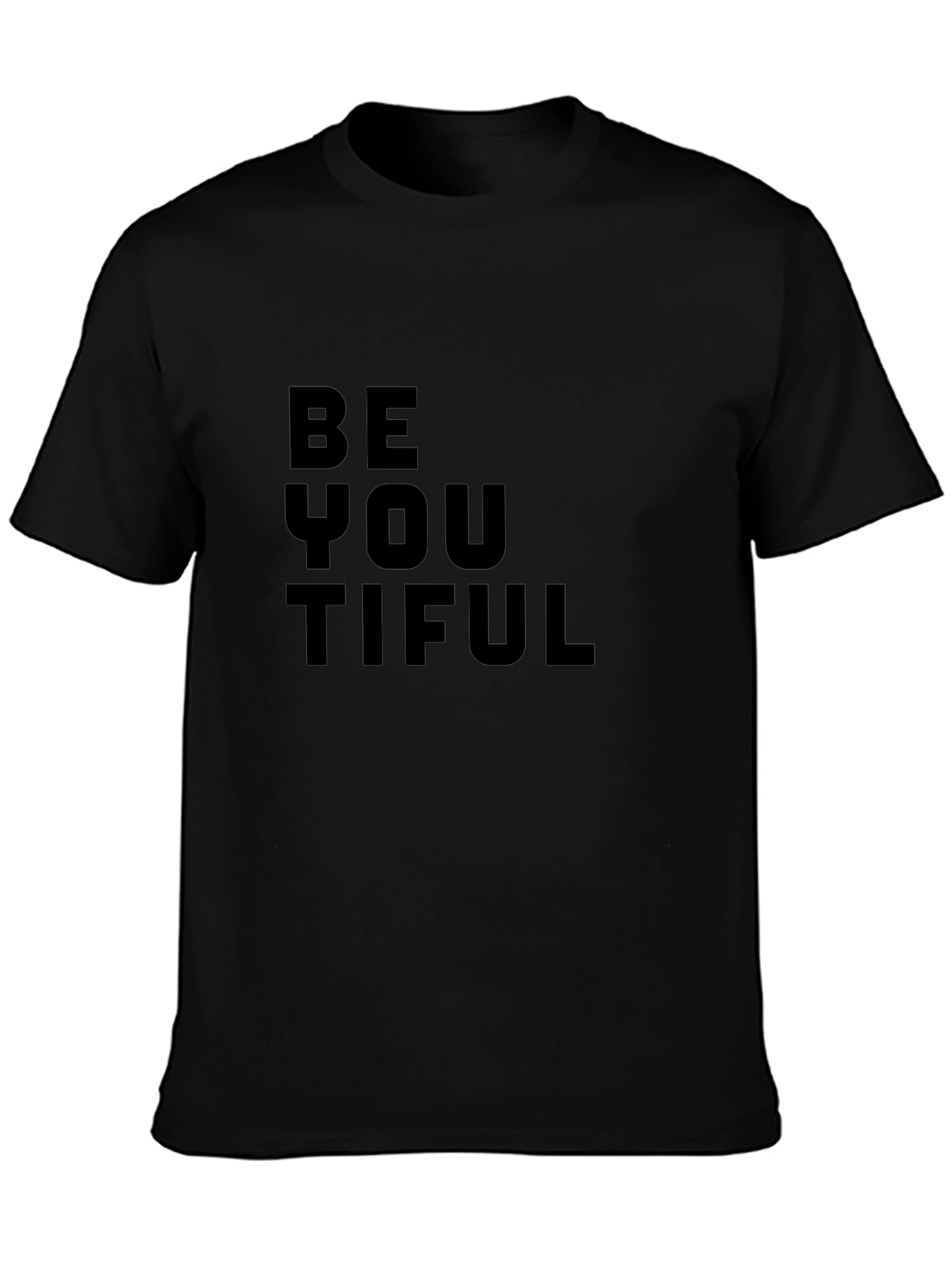 BeYOUtiful Black Graphic Tee - Inspirational Message