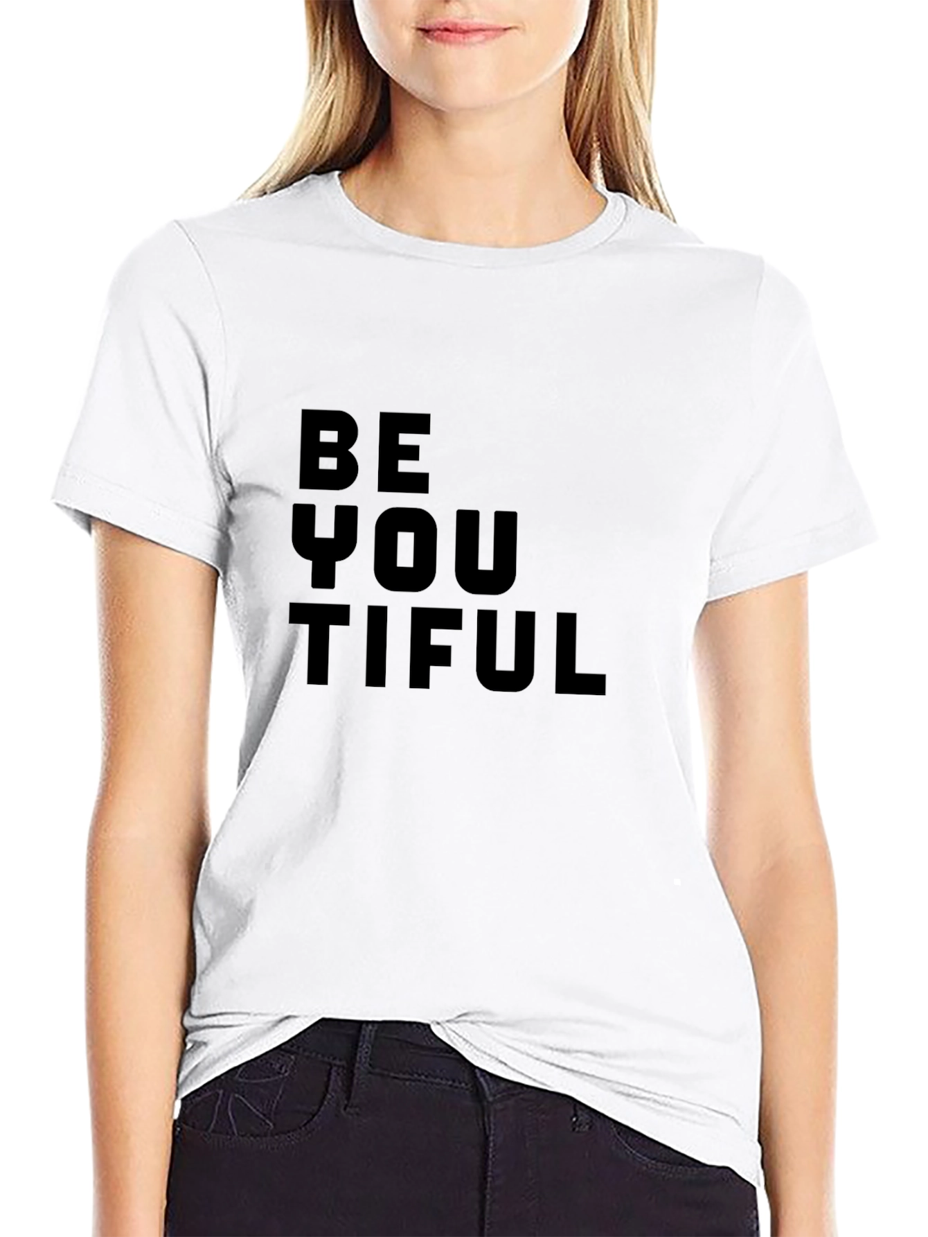 BeYOUtiful Black Graphic Tee - Inspirational Message
