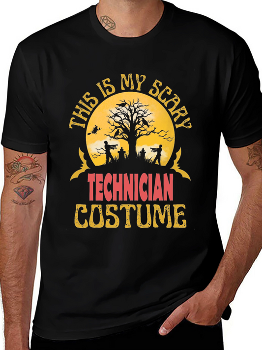 Scary Technician Halloween Costume T-Shirt