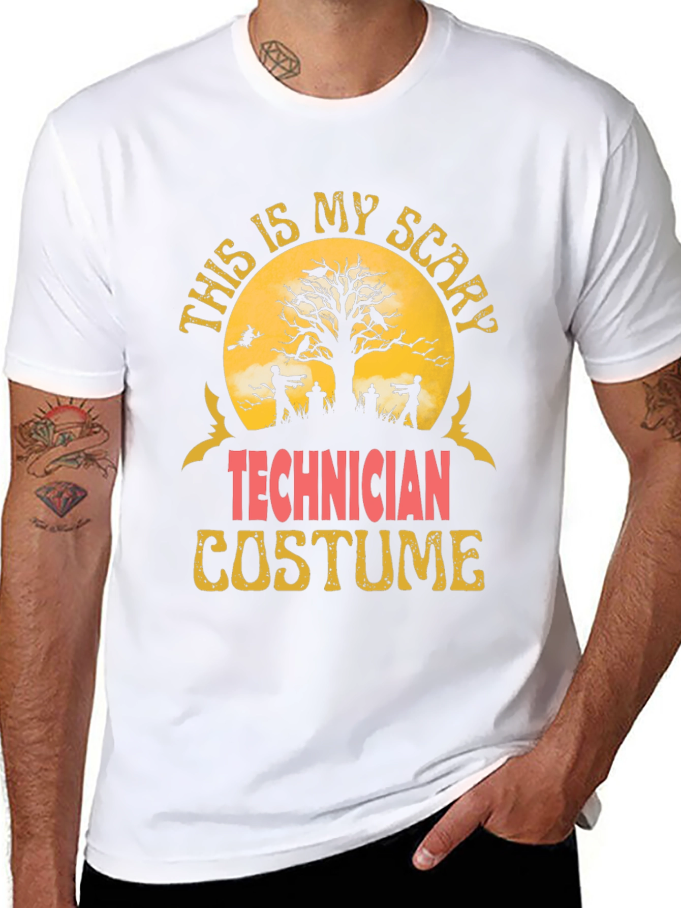 Scary Technician Halloween Costume T-Shirt
